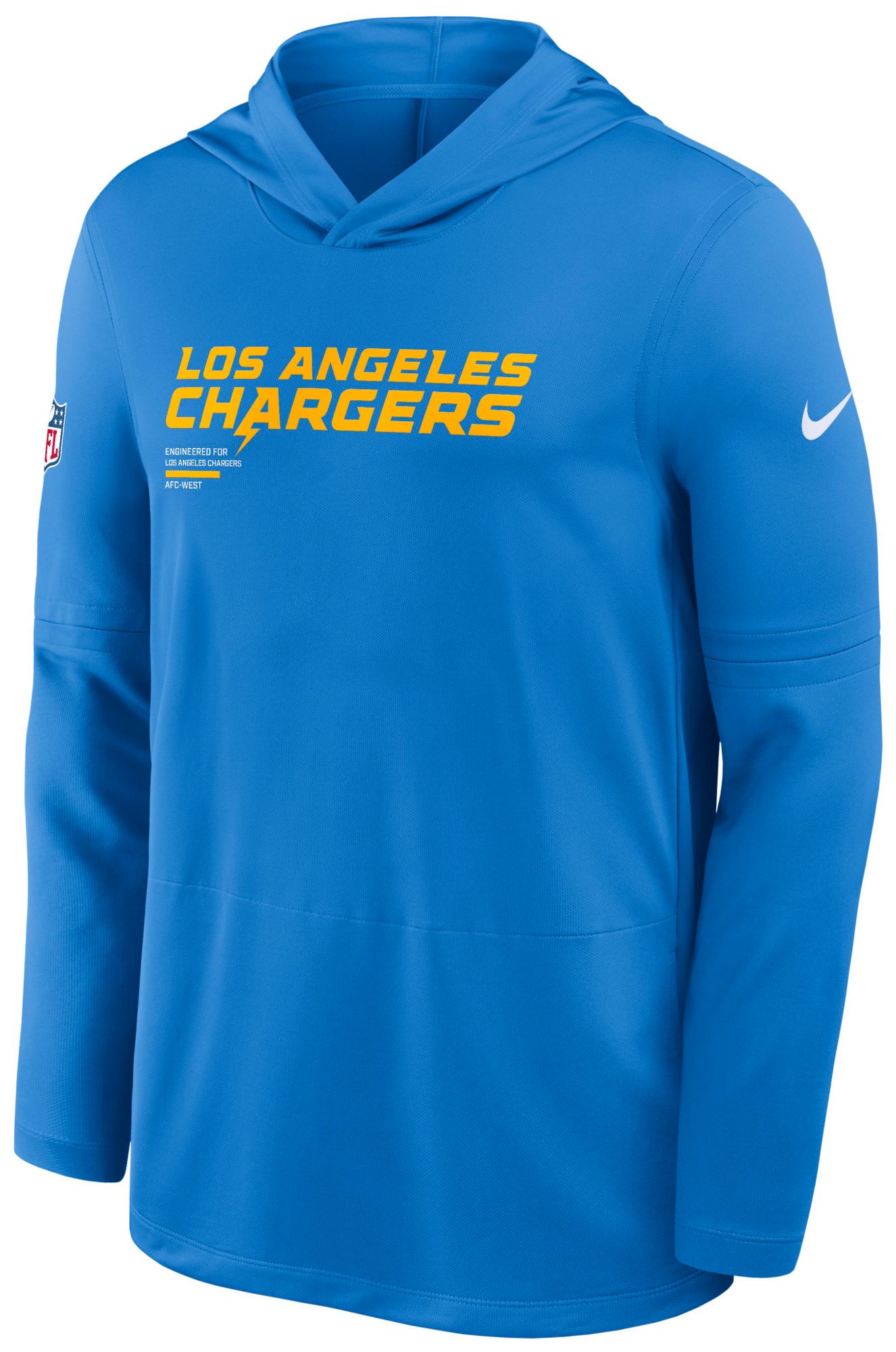 Nike Men's Los Angeles Chargers Italy Blue Dri-FIT Hooded Long Sleeve T-Shirt product image