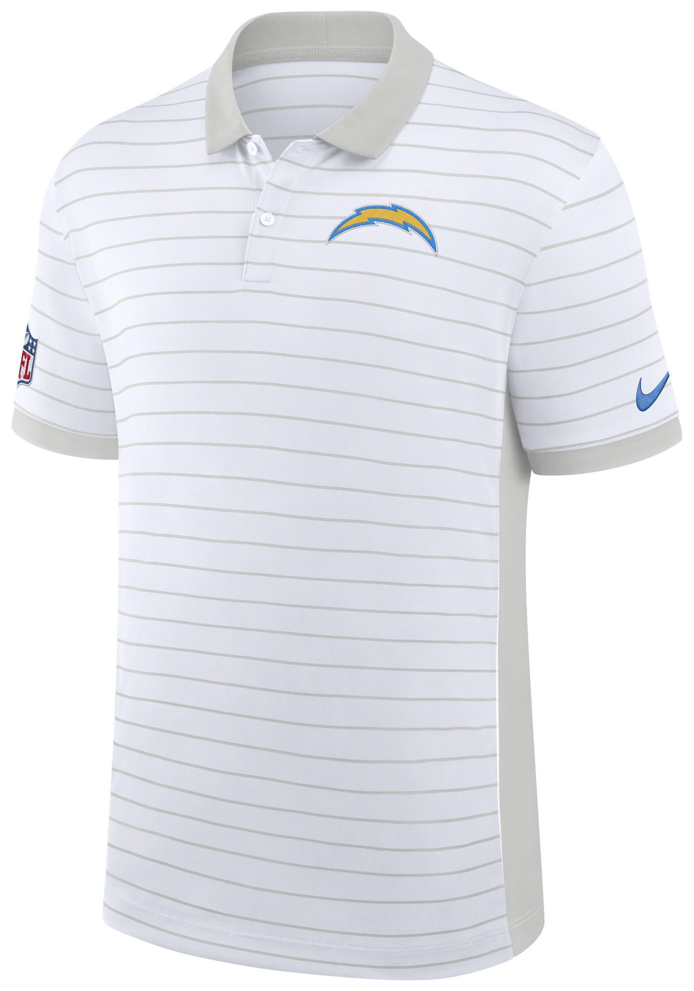 Nike Men's Los Angeles Chargers White Dri-FIT Victory Striped Polo product image