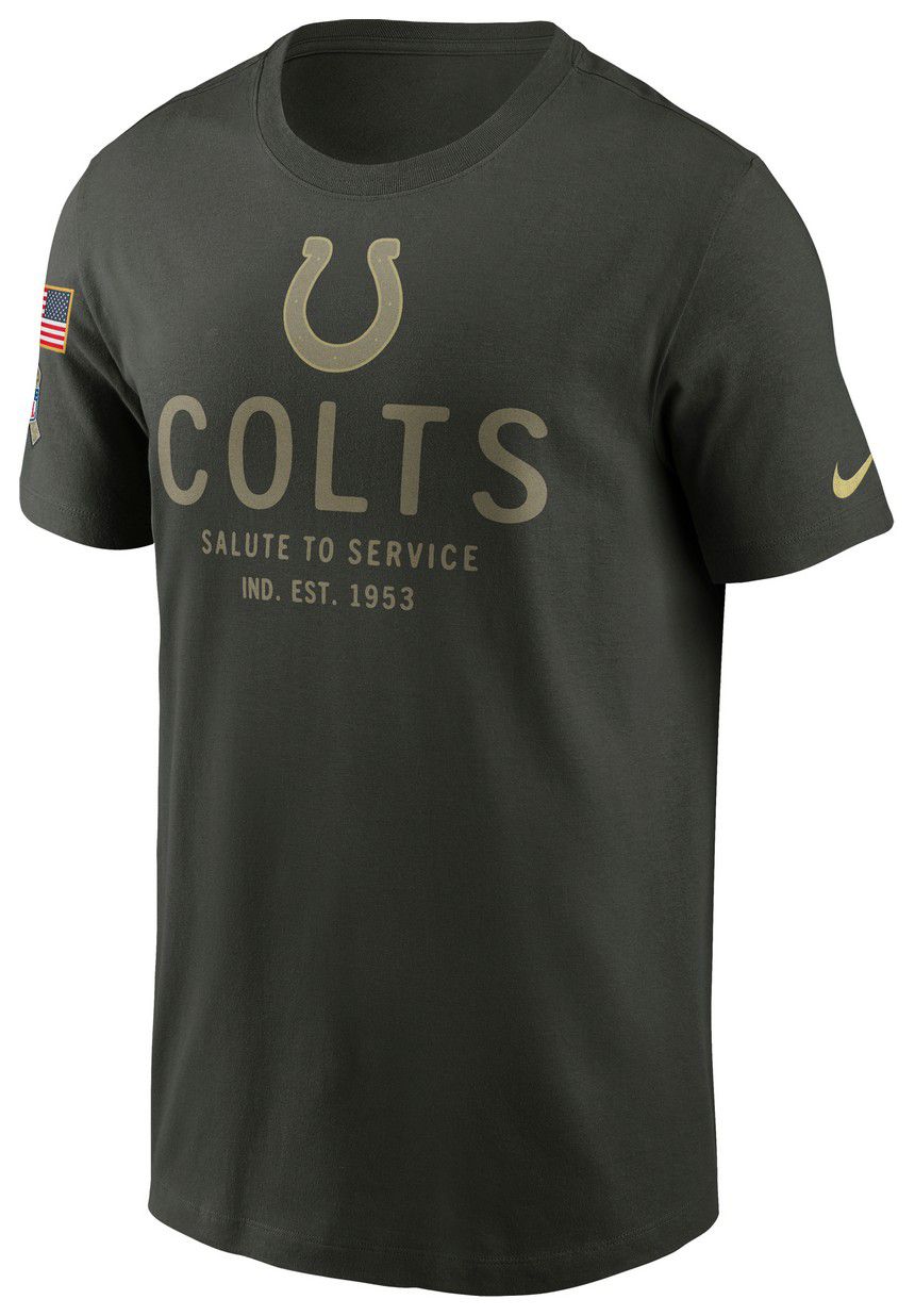 Nike Men's Indianapolis Colts Salute To Service 2025 Sequoia Dri-FIT T-Shirt product image