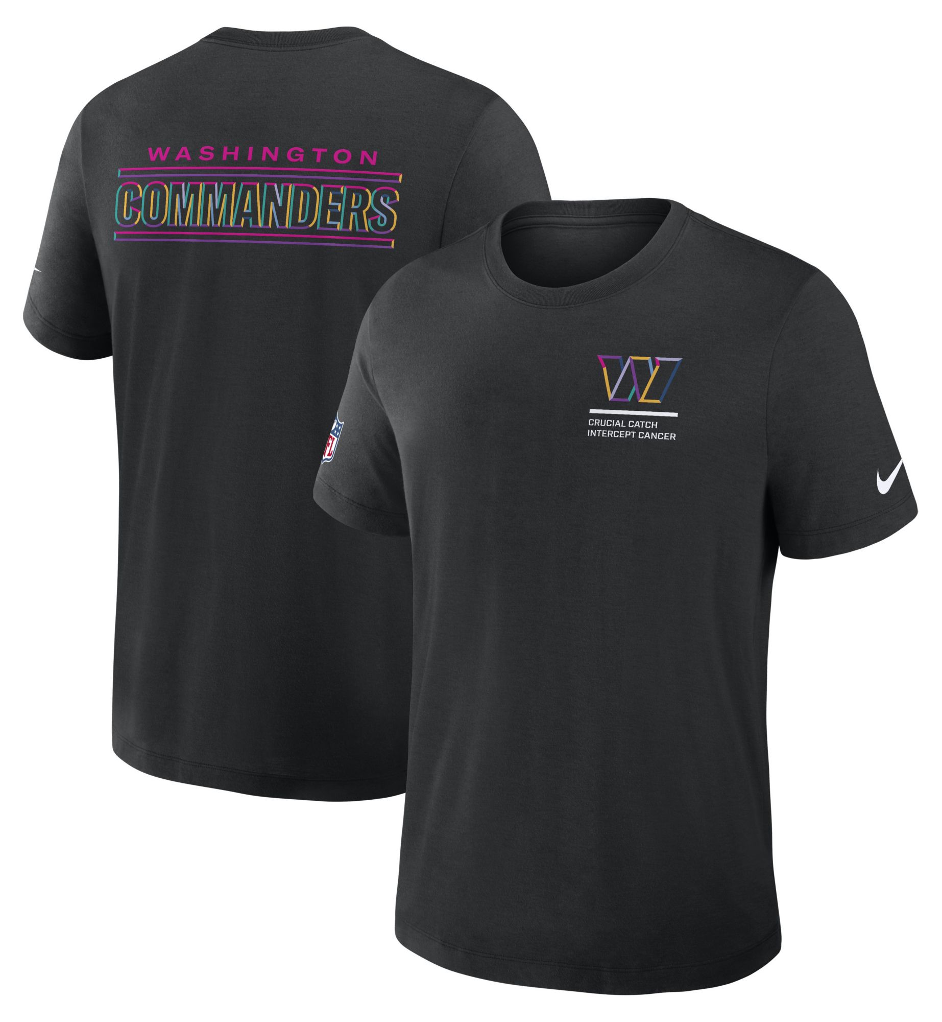 Nike Men's Washington Commanders Crucial Catch Black Triblend Dri-FIT T-Shirt product image