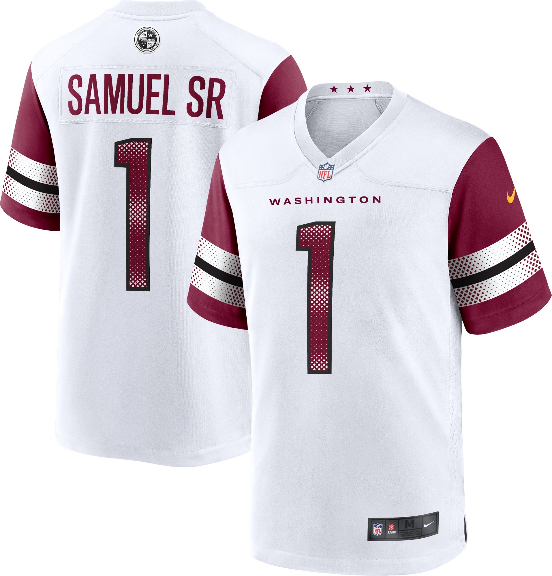Nike Men's Washington Commanders Deebo Samuel #1 White Game Jersey product image