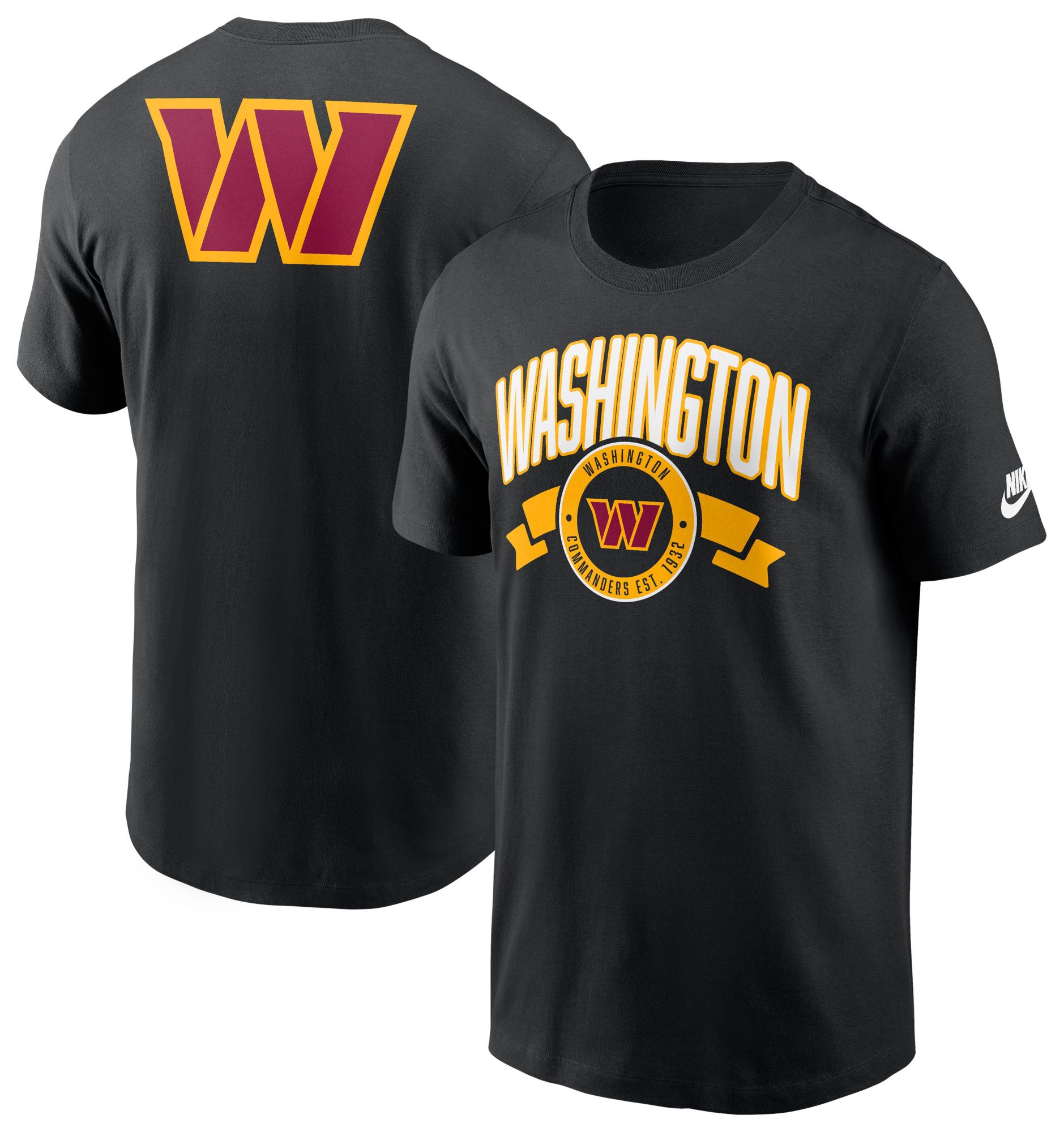 Nike Men's Washington Commanders Black Rewind Patch T-Shirt product image