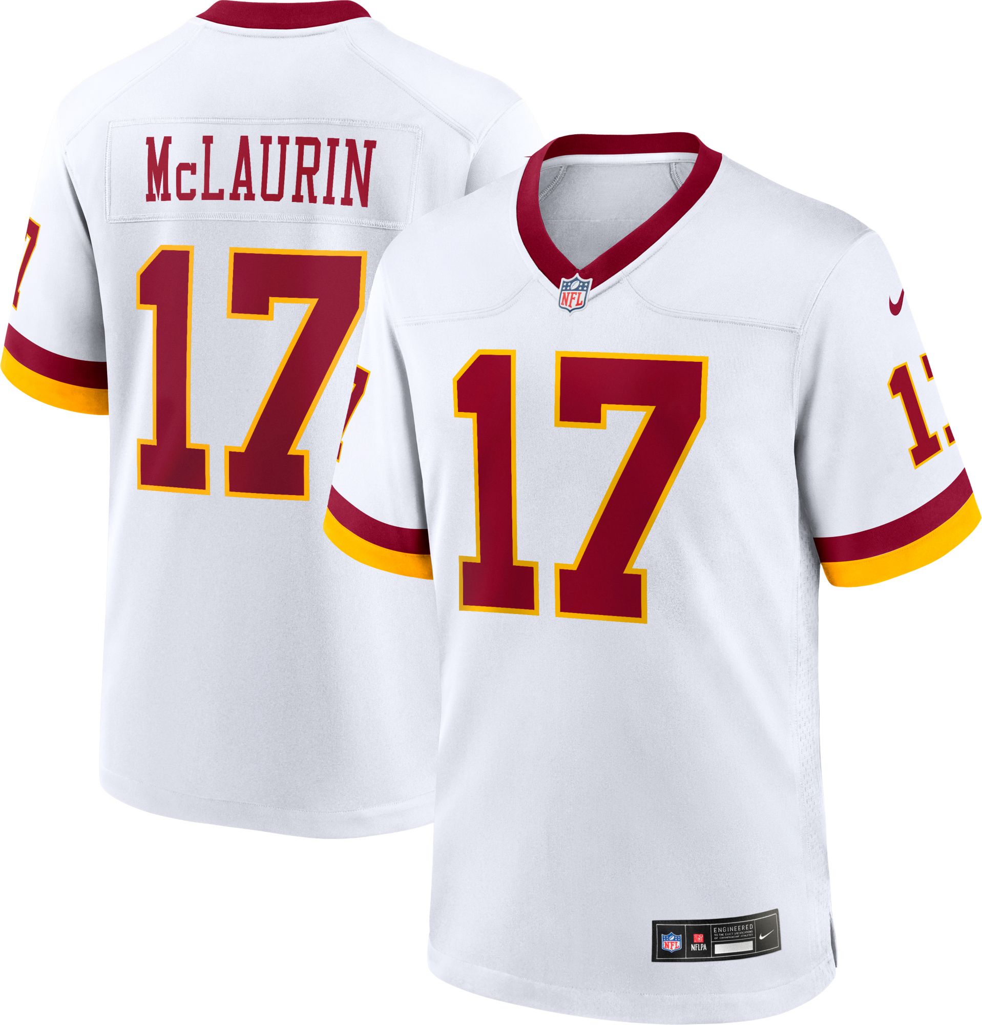Nike Men's Washington Commanders Terry McLaurin #17 2nd Alternate White Game Jersey product image