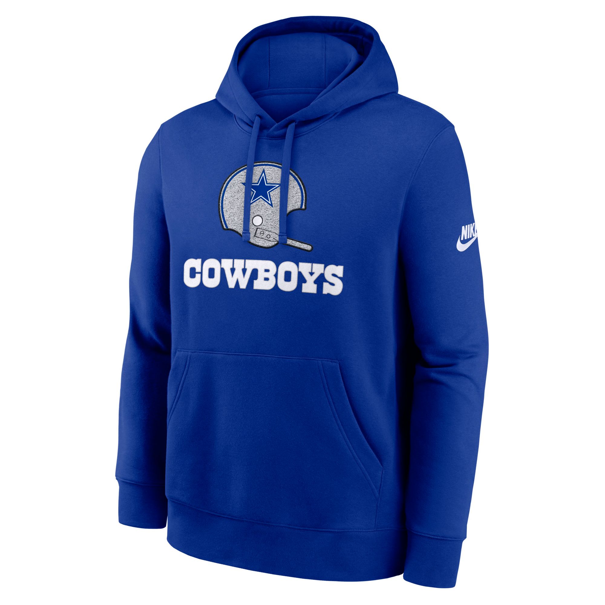 Nike Men's Dallas Cowboys Old Royal Rewind Club Fleece Pullover Hoodie product image