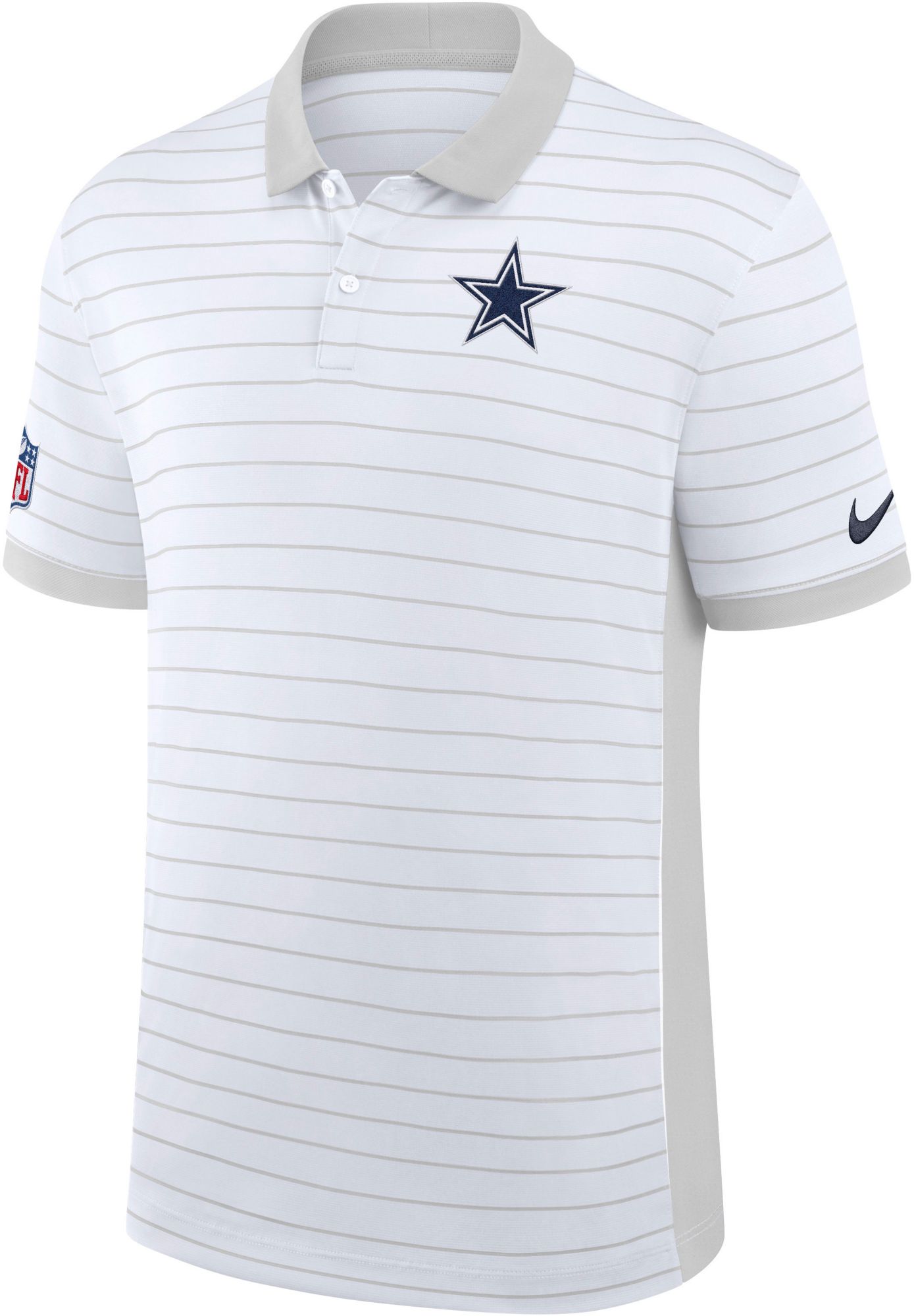 Nike Men's Dallas Cowboys White Dri-FIT Victory Striped Polo product image