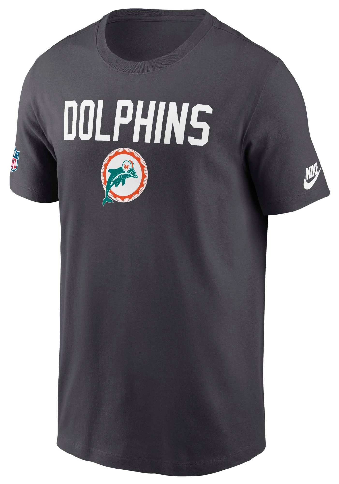 Nike Men's Miami Dolphins Anthracite Dri-FIT Logo T-Shirt product image