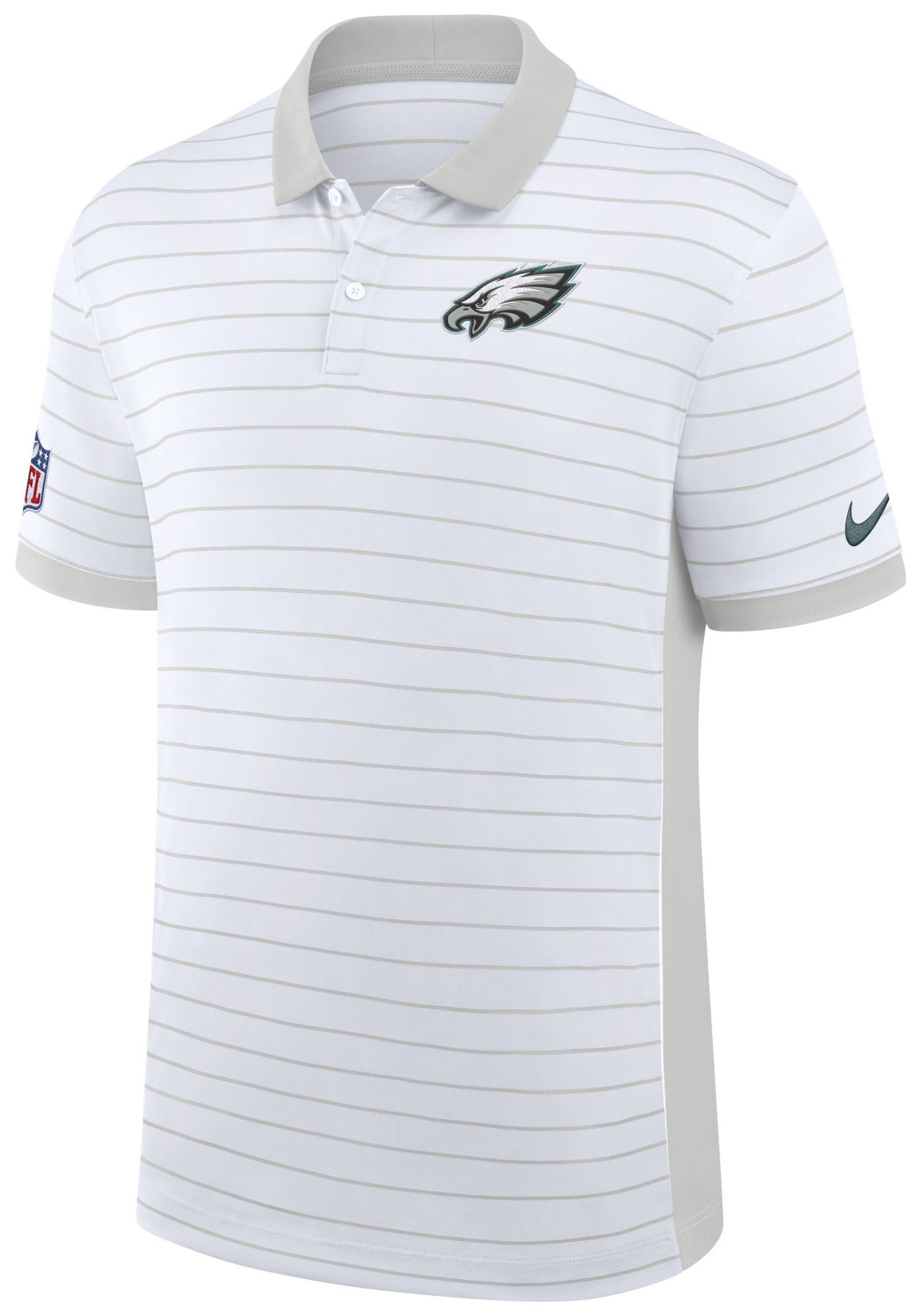 Nike Men's Philadelphia Eagles White Dri-FIT Victory Striped Polo product image