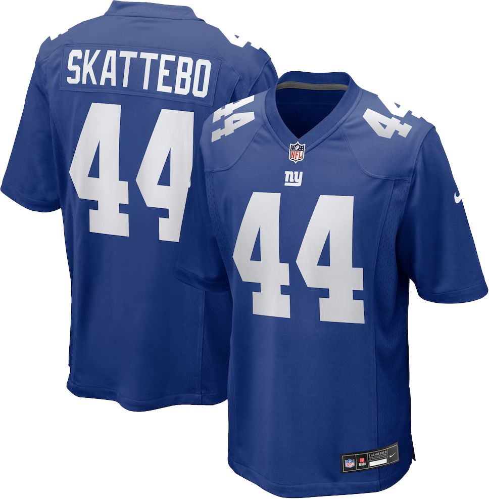 Nike Men's New York Giants Cam Skattebo #44 Blue Game Jersey product image