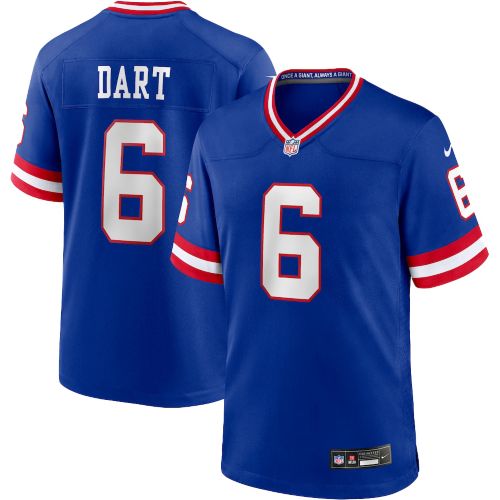 Nike Men's New York Giants Blue Jaxson Dart #6 Limited Jersey