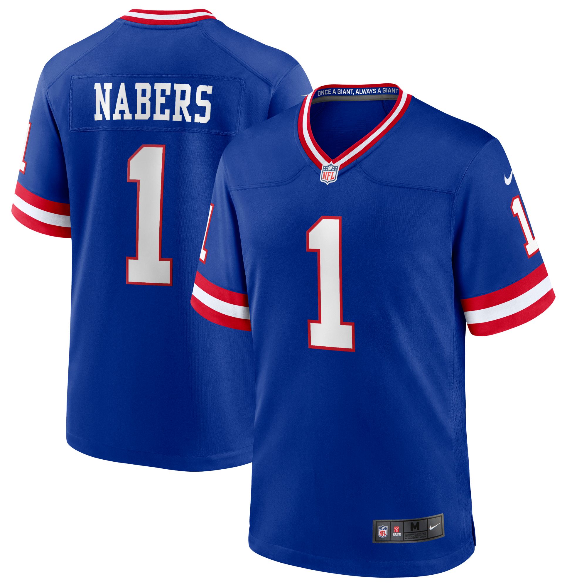Nike Men's New York Giants Malik Nabers #1 Old Royal Alternate 2 Game Jersey product image