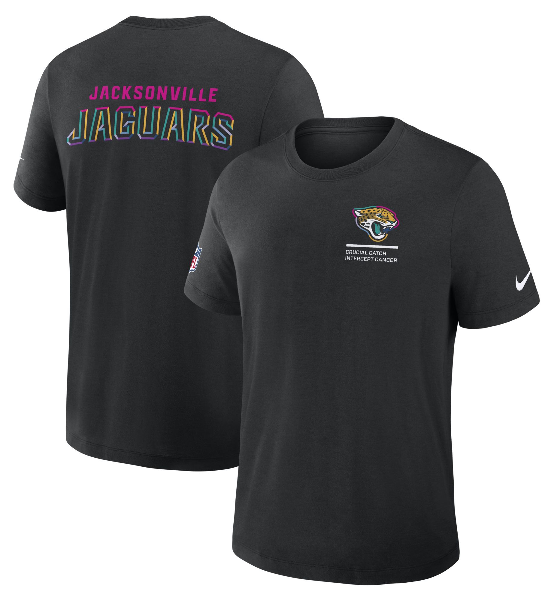 Nike Men's Jacksonville Jaguars Crucial Catch Black Triblend Dri-FIT T-Shirt product image