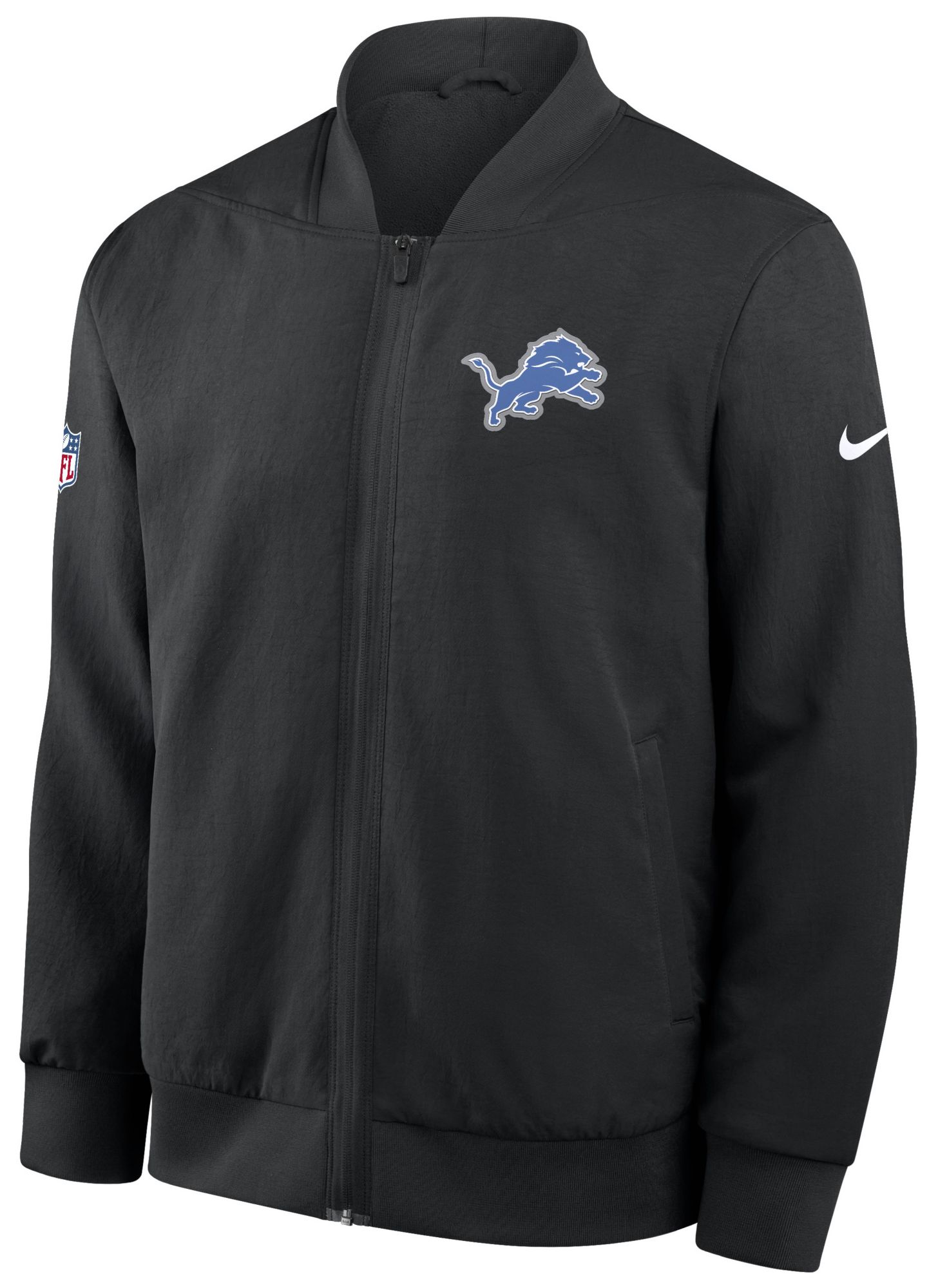 Nike Men's Detroit Lions Black Logo Bomber Jacket product image