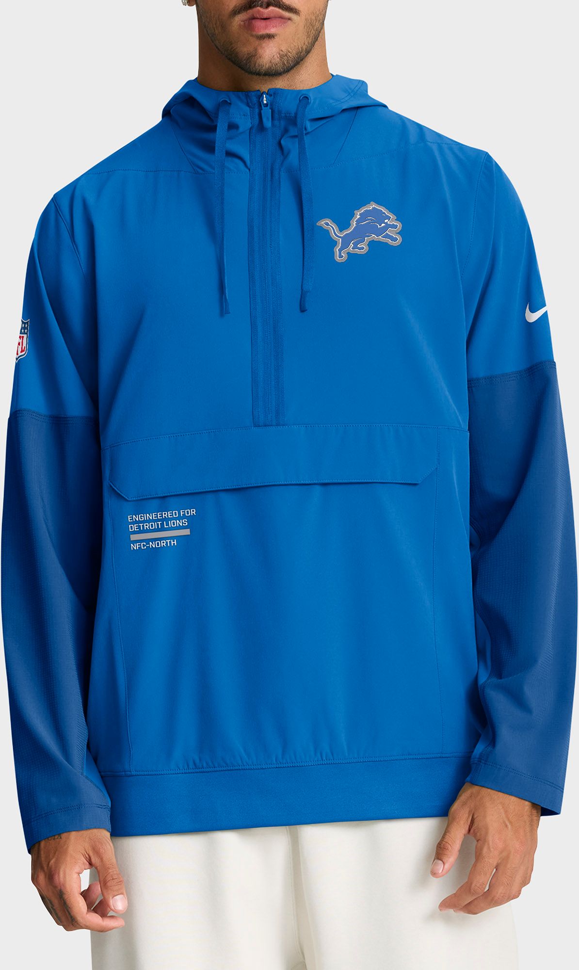 Nike Men's Detroit Lions Blue Spark Sideline Anorak Jacket product image