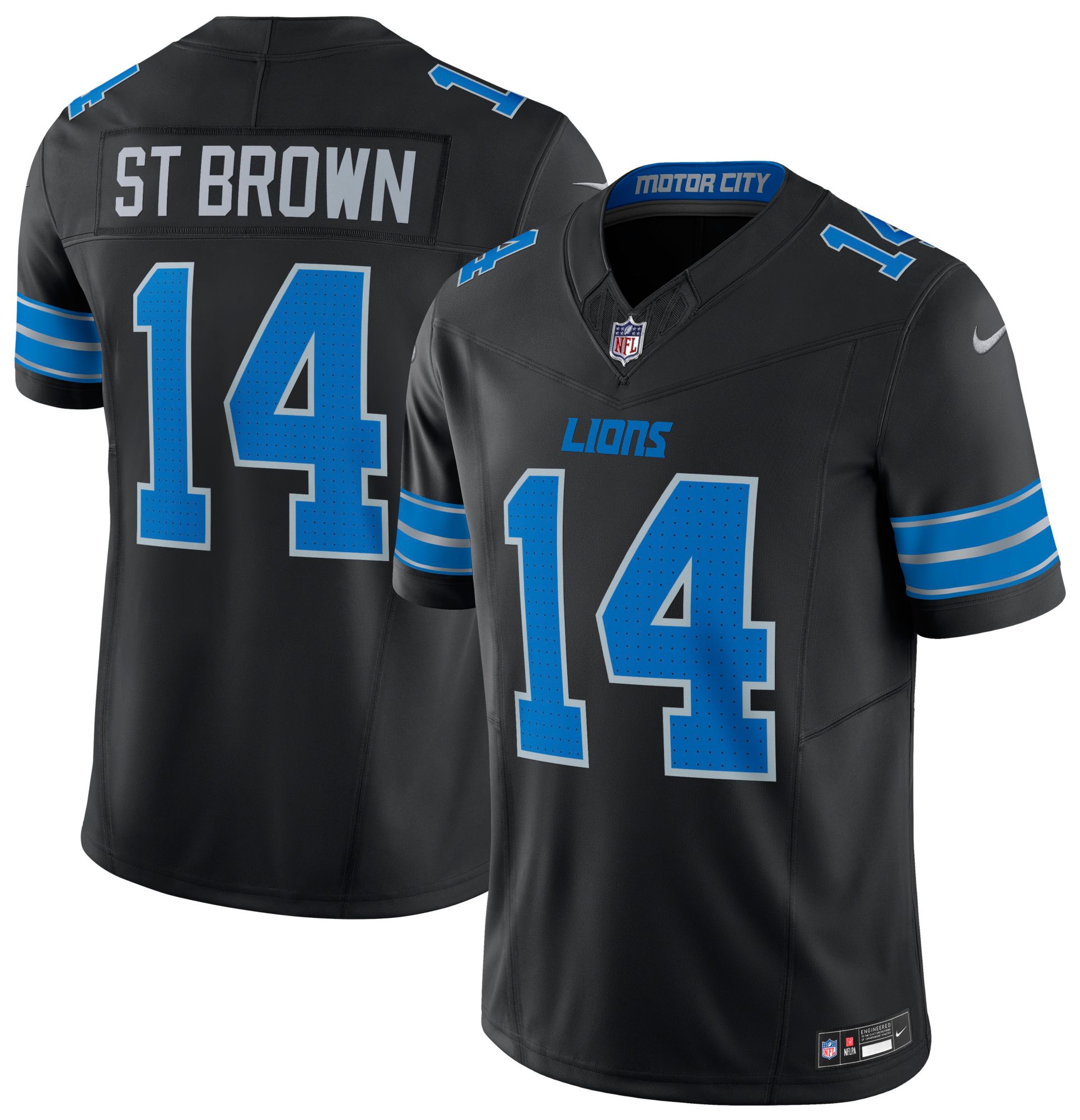 Nike Men's Detroit Lions Black Amon-Ra St. Brown #14 Alternate Limited Jersey product image