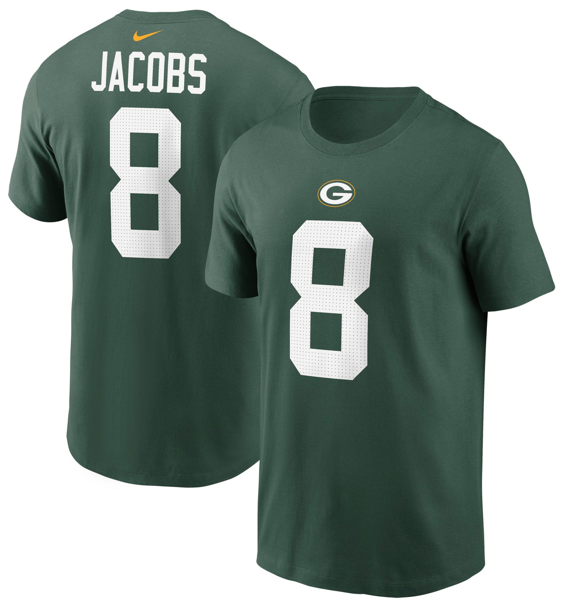 Nike Men's Green Bay Packers Josh Jacobs #8 Green T-Shirt product image