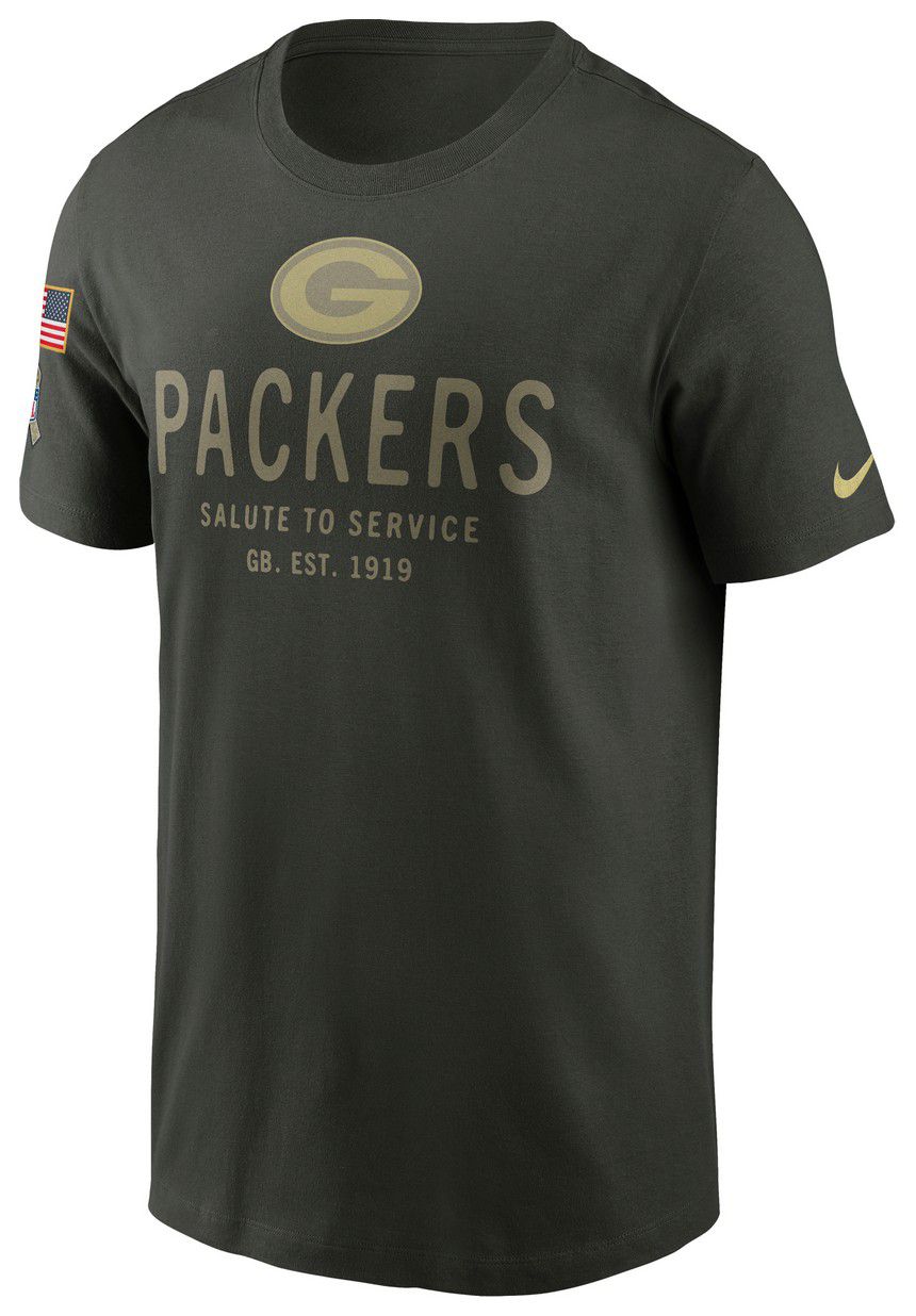 Nike Men's Green Bay Packers Salute To Service 2025 Sequoia Dri-FIT T-Shirt product image