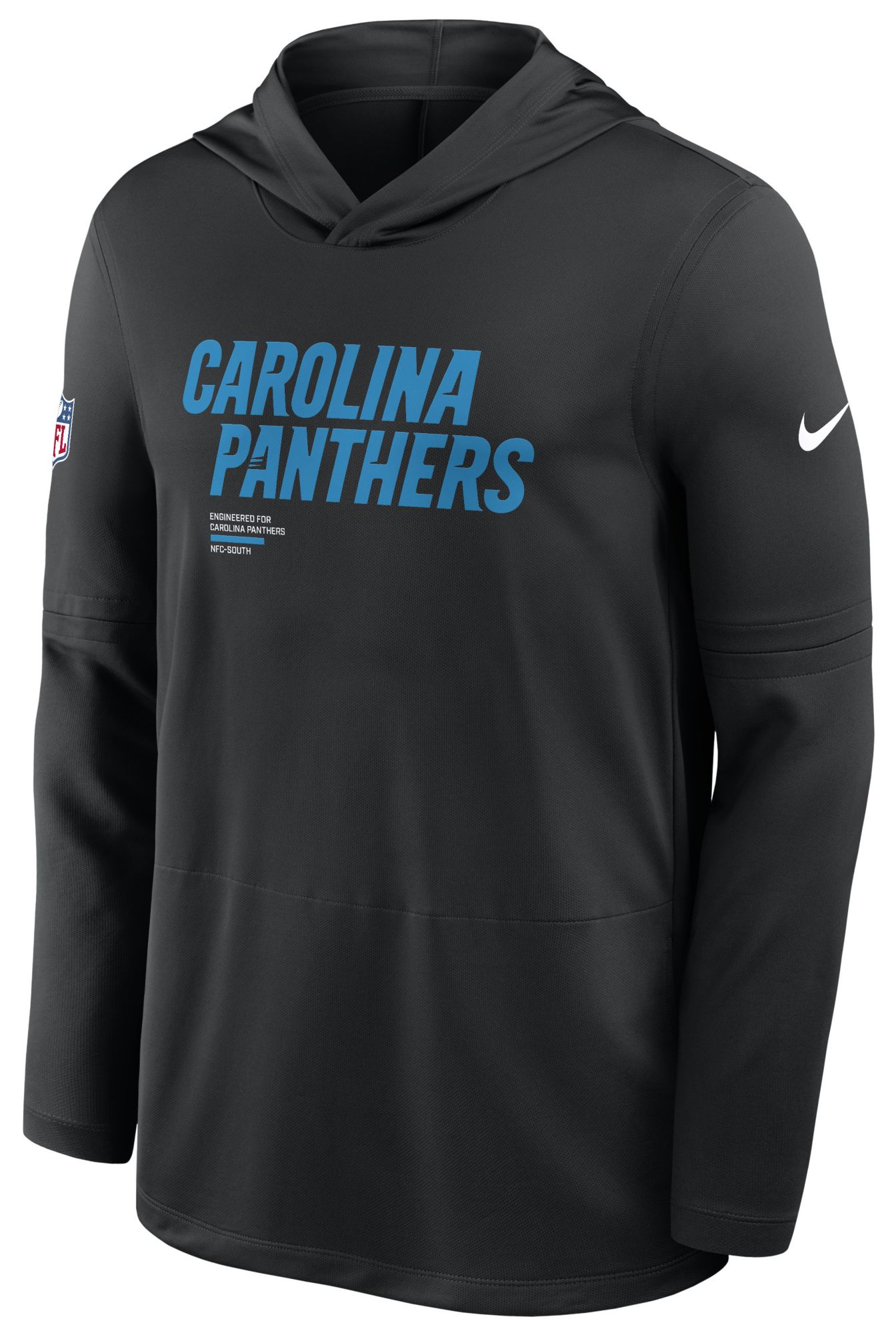 Nike Men's Carolina Panthers Black Dri-FIT Hooded Long Sleeve T-Shirt product image