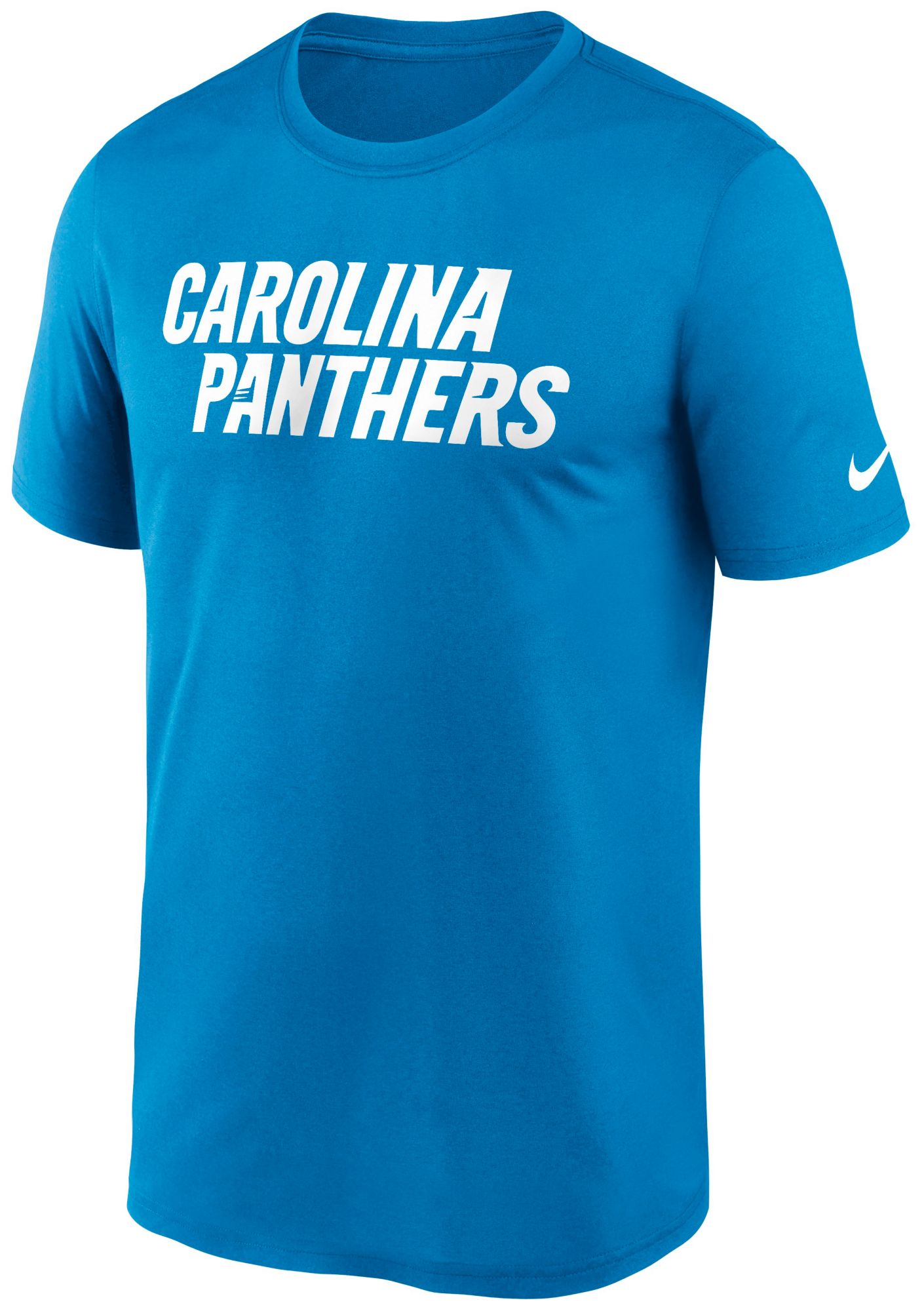 Nike Men's Carolina Panthers Neptune Blue Legend Wordmark Long Sleeve T-Shirt product image