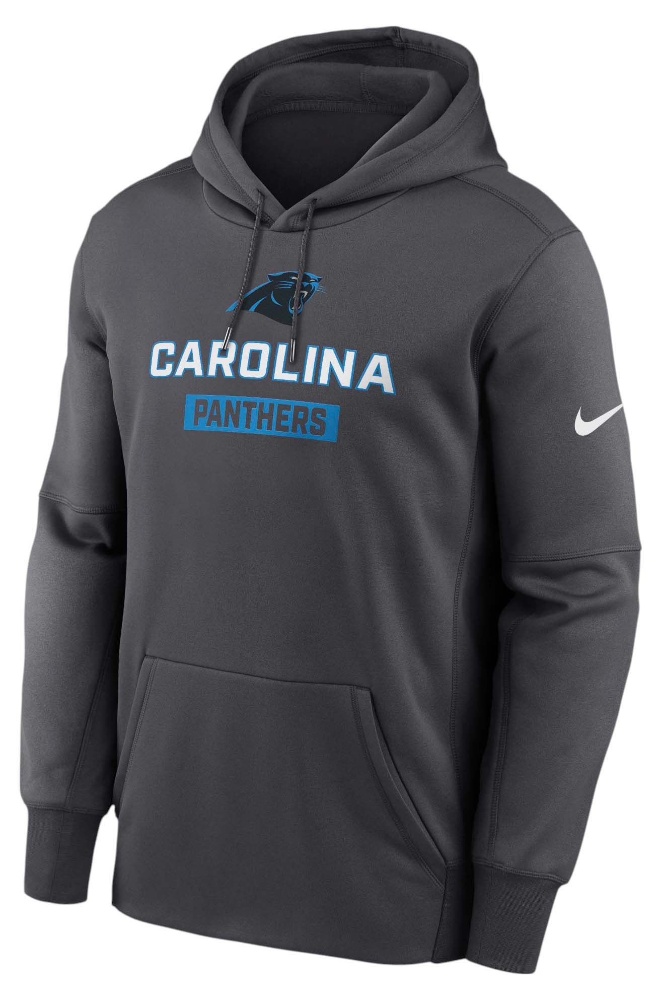 Nike Men's Carolina Panthers Anthracite Therma Pullover Hoodie product image