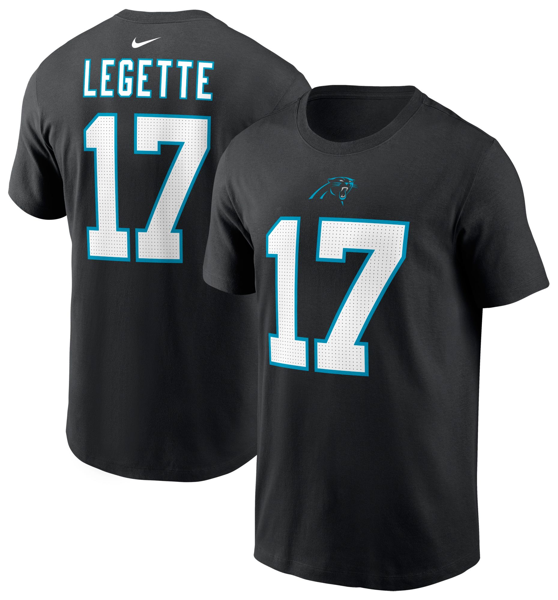 Nike Men's Carolina Panthers Xavier Legette #17 Black T-Shirt product image