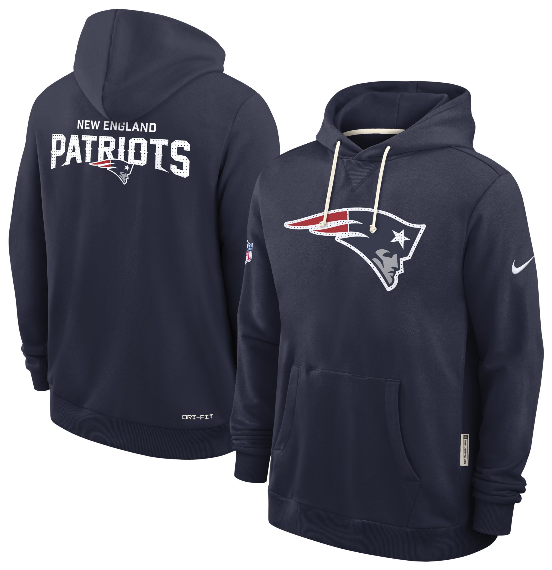 Nike Men's New England Patriots College Navy Standard Issue Pullover Hoodie product image