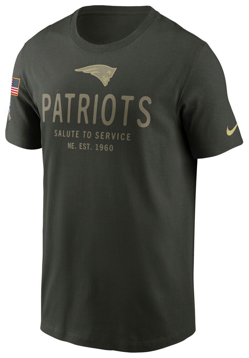 Nike Men's New England Patriots Salute To Service 2025 Sequoia Dri-FIT T-Shirt product image