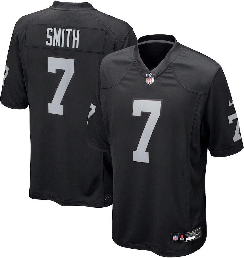 Nike Men's Las Vegas Raiders Geno Smith #7 Black Game Jersey product image