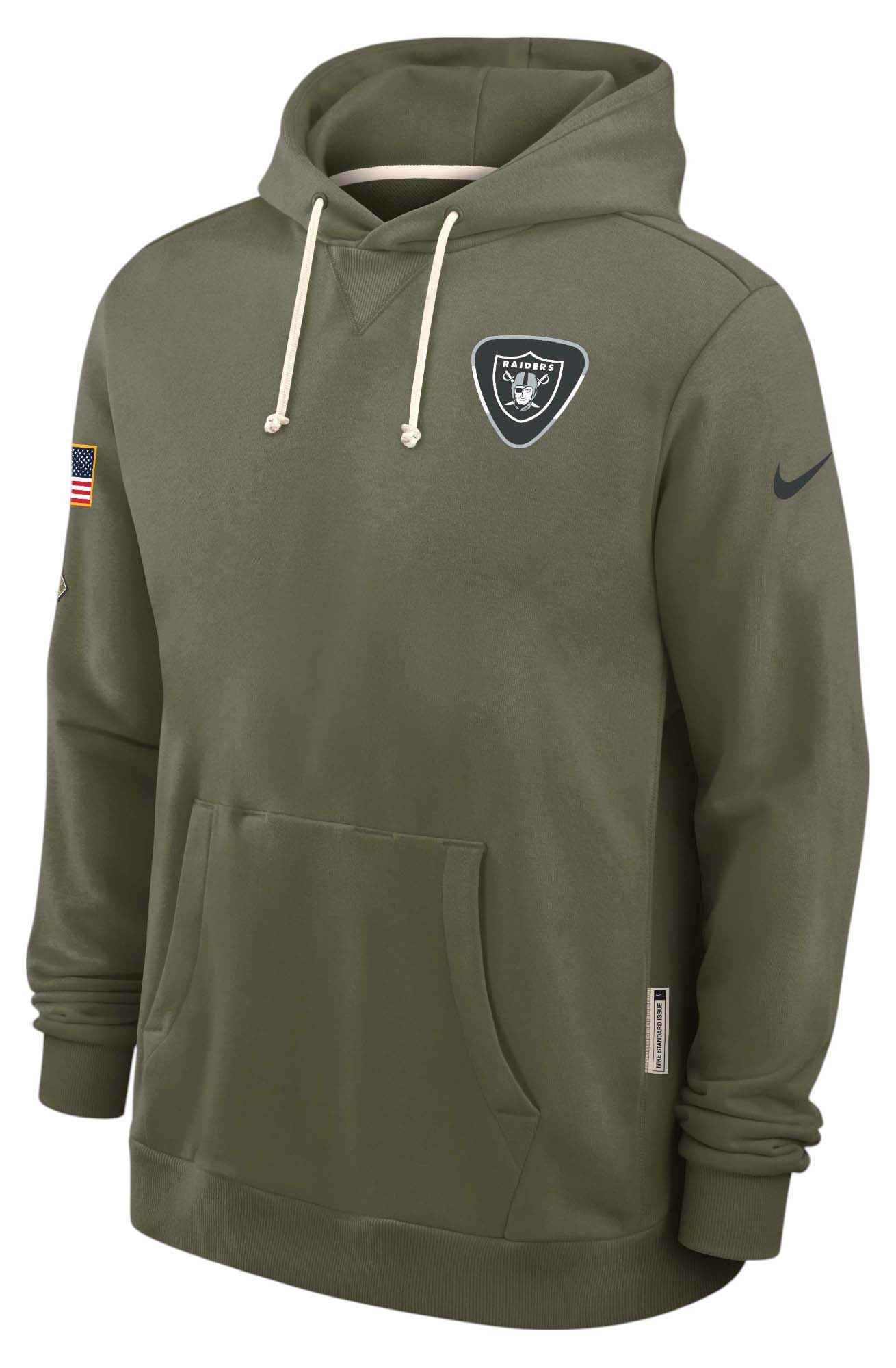 Nike Men's Las Vegas Raiders Salute To Service 2025 Olive Standard Issue Dri-FIT Pullover Hoodie product image
