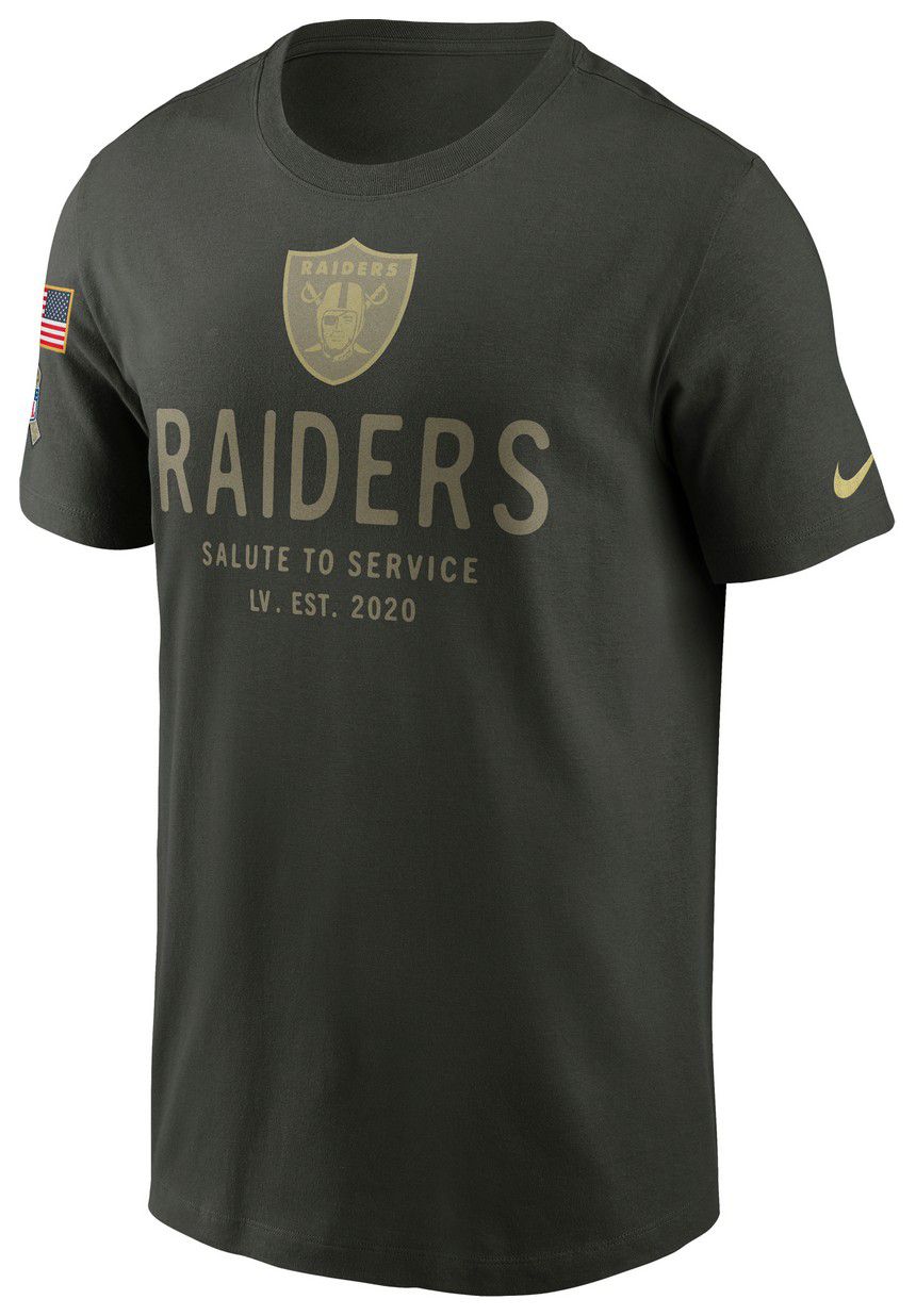 Nike Men's Las Vegas Raiders Salute To Service 2025 Sequoia Dri-FIT T-Shirt product image