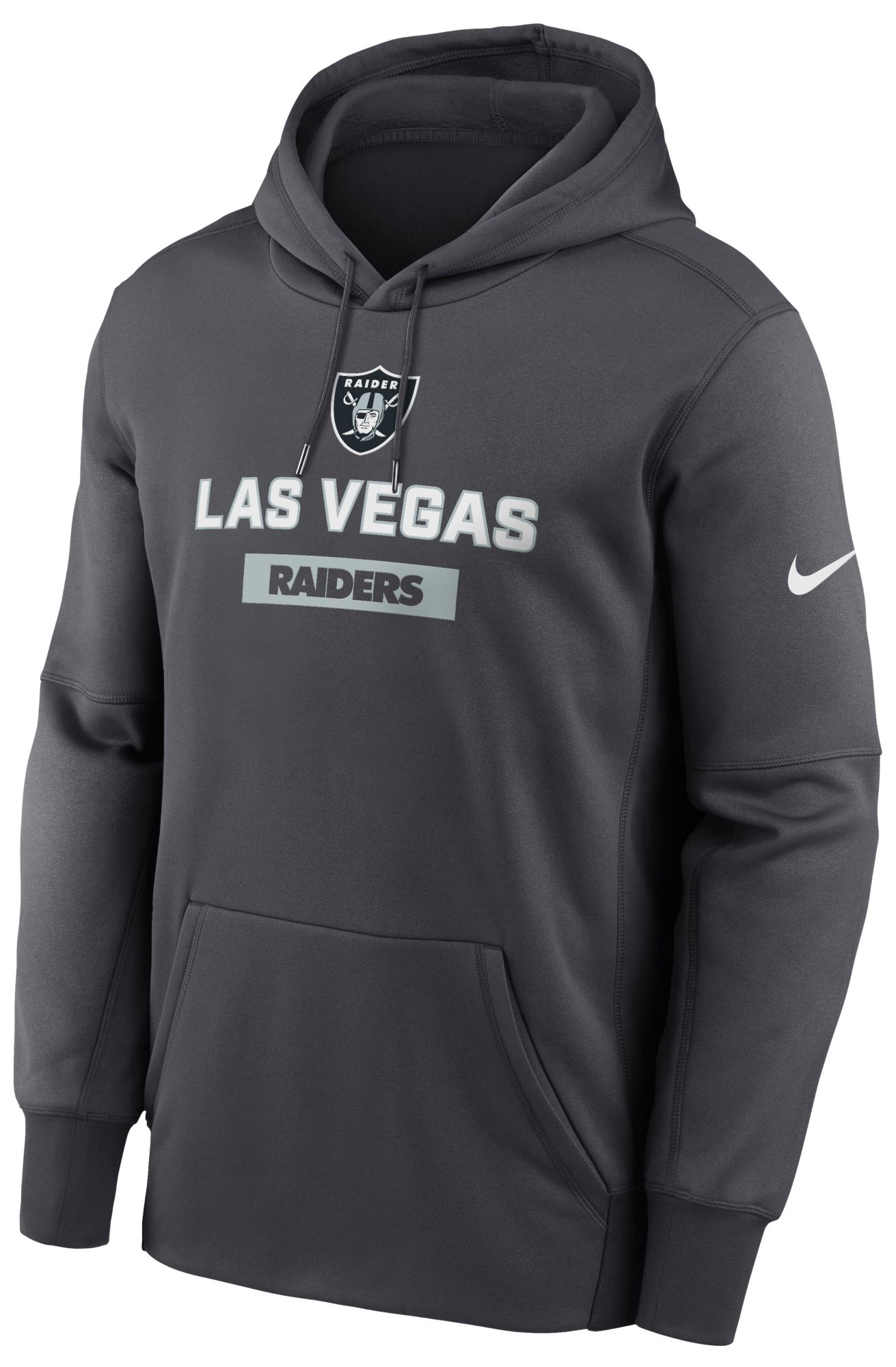 Nike Men's Las Vegas Raiders Anthracite Therma Pullover Hoodie product image