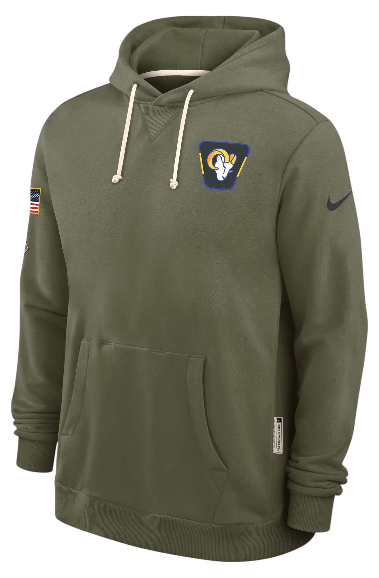 Nike Men's Los Angeles Rams Salute To Service 2025 Olive Standard Issue Dri-FIT Pullover Hoodie product image