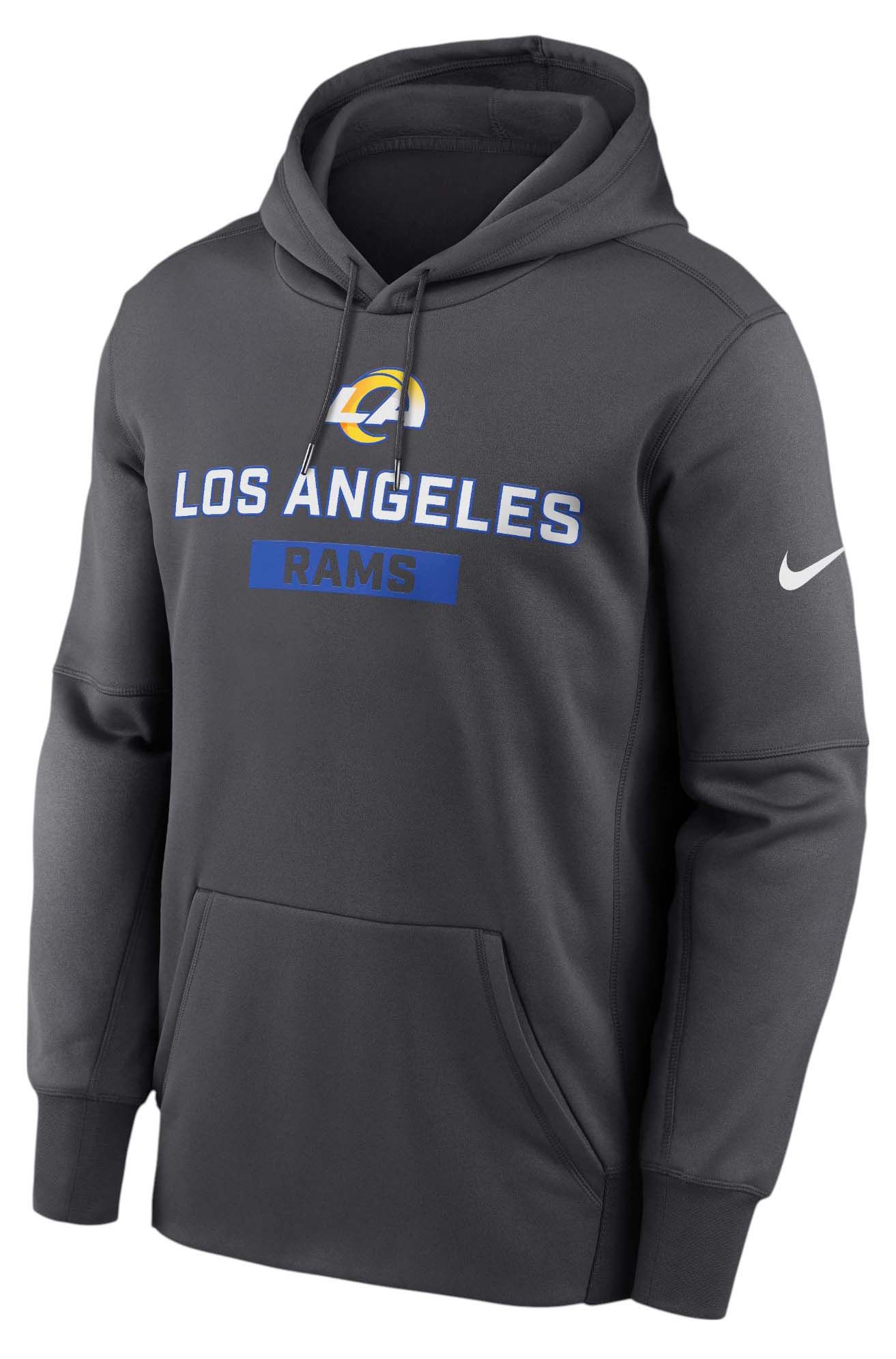 Nike Men's Los Angeles Rams Anthracite Therma Pullover Hoodie product image