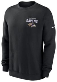 Nike Men's Baltimore Ravens Black Club Fleece Crew Pullover