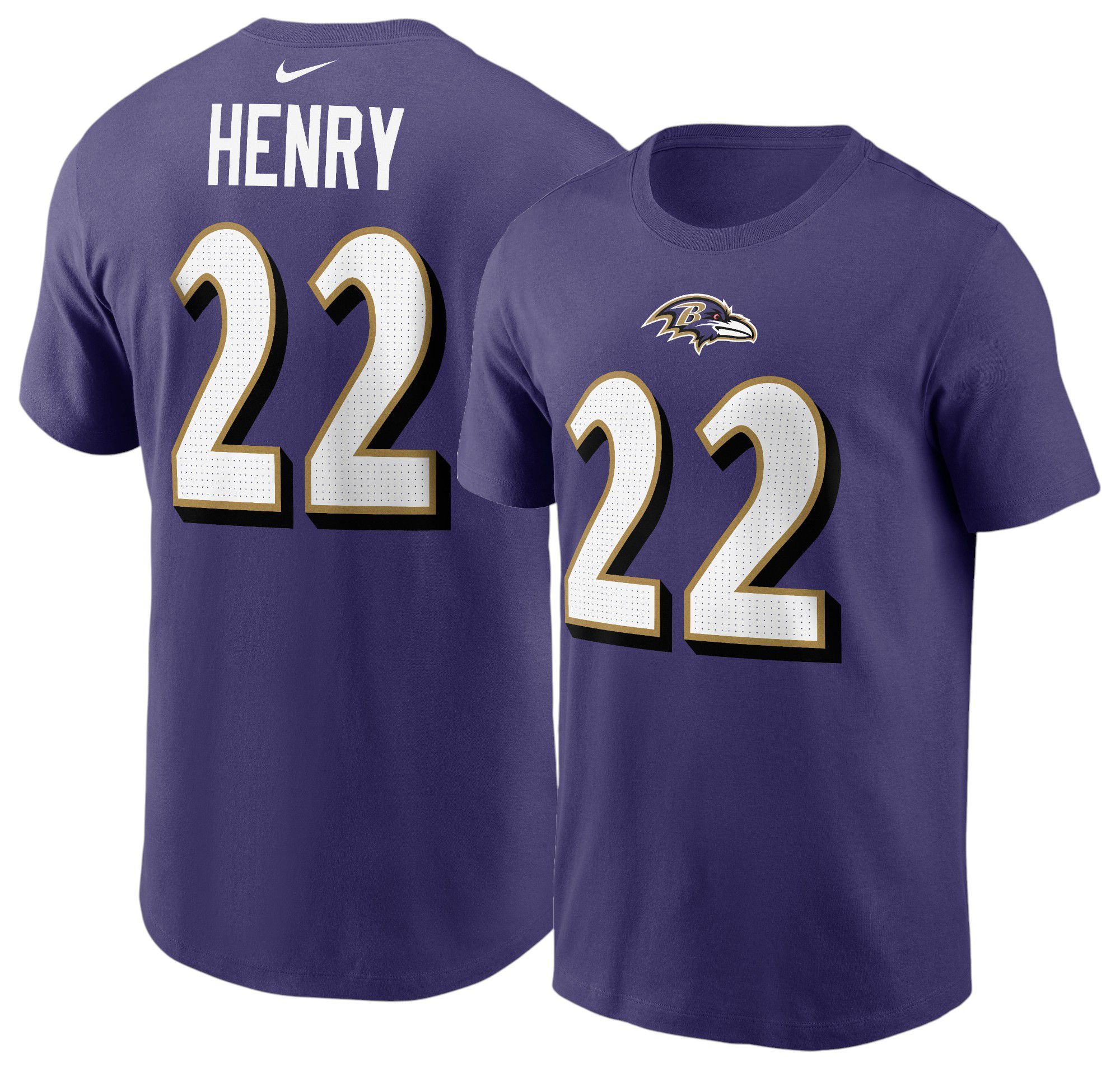 Nike Men's Baltimore Ravens Derrick Henry #22 Purple T-Shirt product image