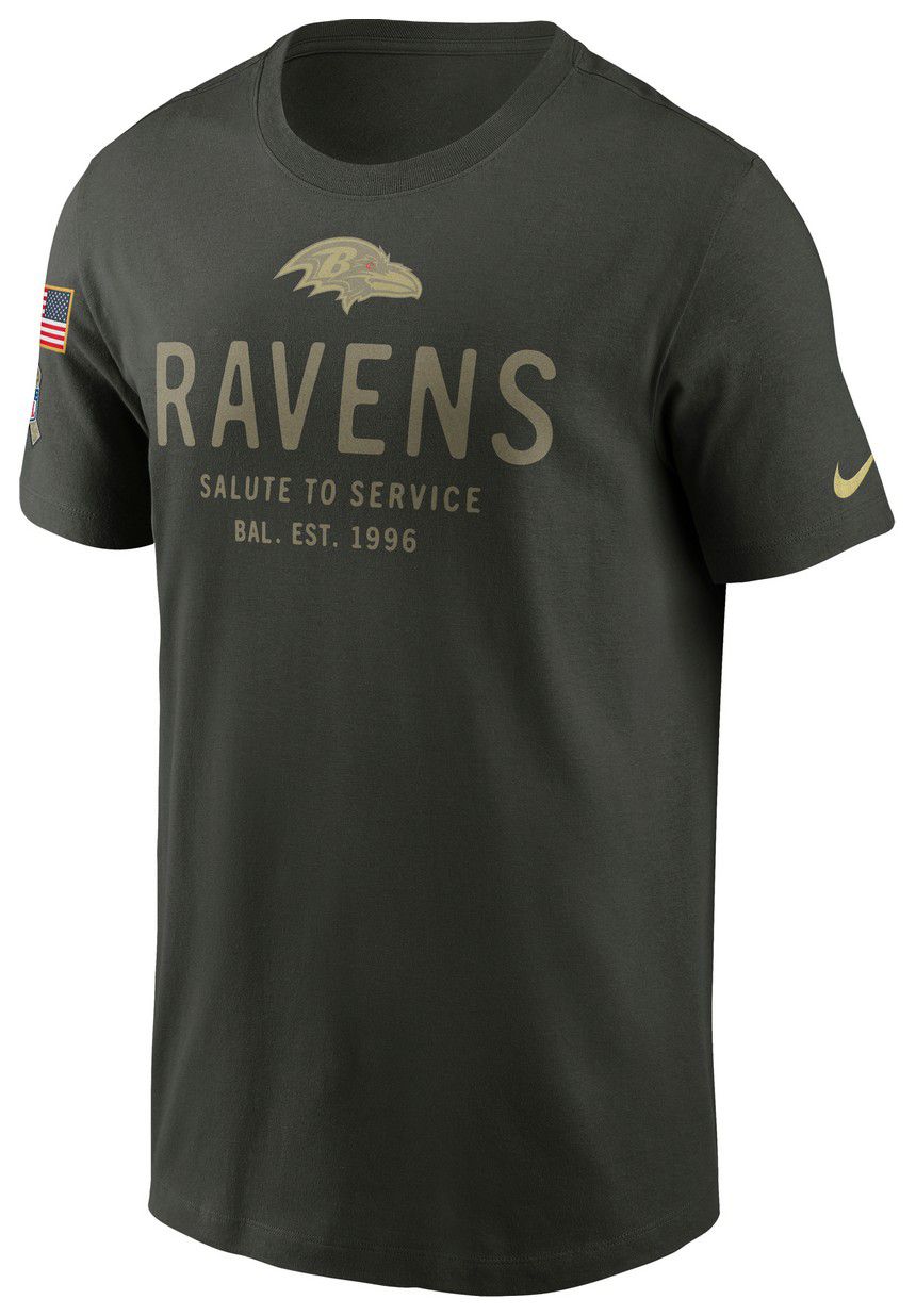 Nike Men's Baltimore Ravens Salute To Service 2025 Sequoia Dri-FIT T-Shirt product image
