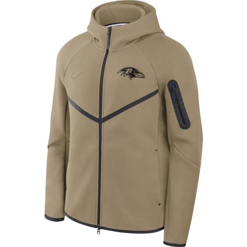 Nike Men's Baltimore Ravens Dark Grey Heather Tech Fleece Full-Zip