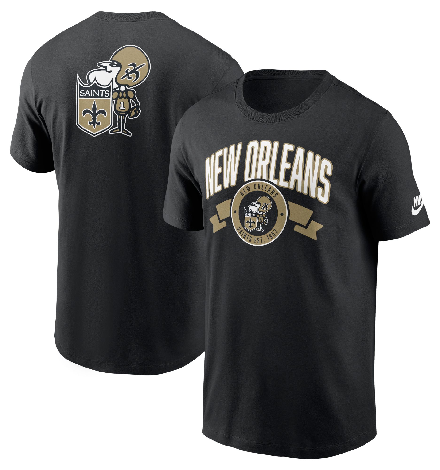 Nike Men's New Orleans Saints Black Rewind Patch T-Shirt product image
