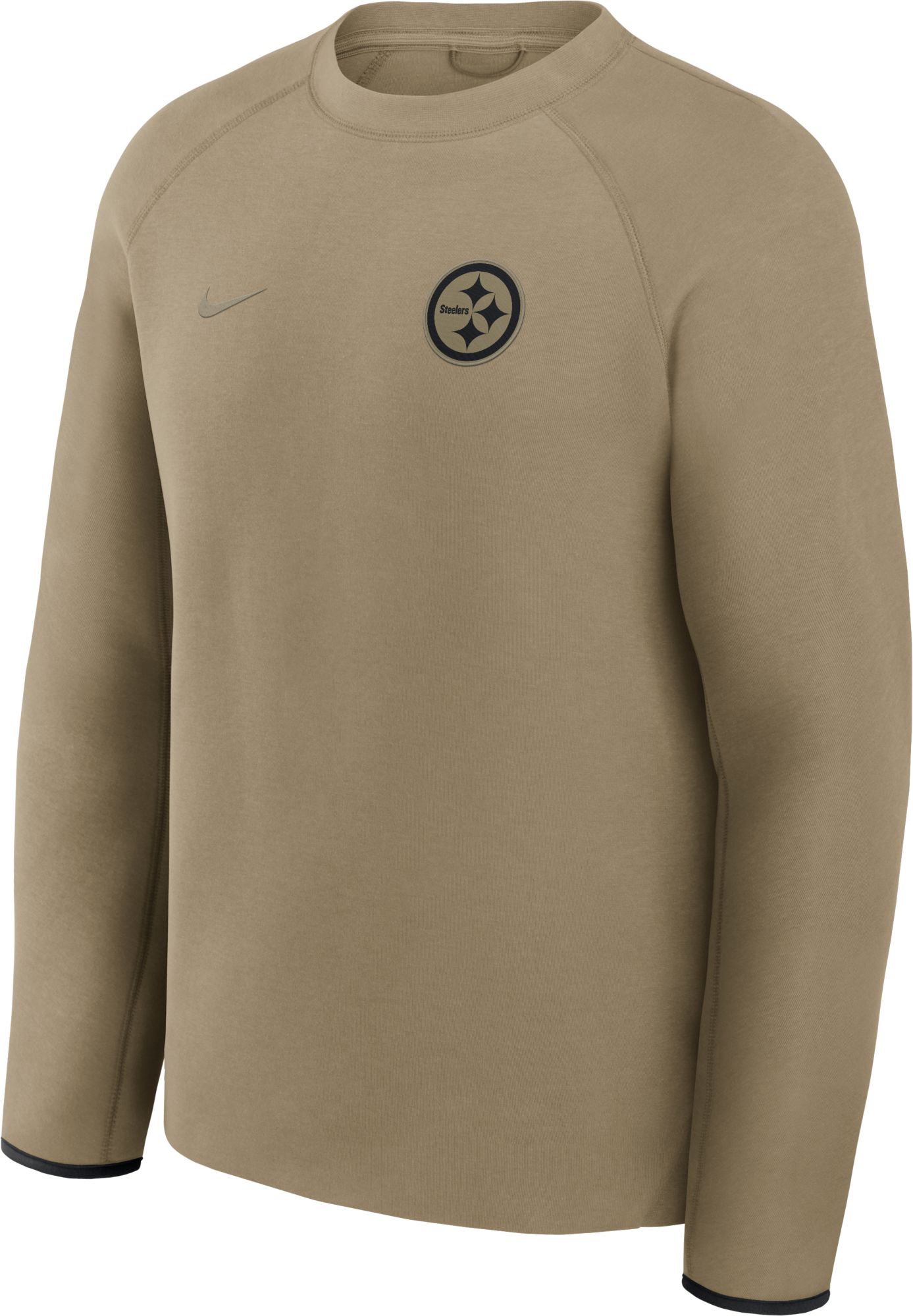 Nike Men's Pittsburgh Steelers Olive Tech Fleece Crewneck Sweatshirt product image