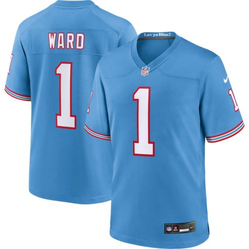 Nike Men's Tennessee Titans Cam Ward #1 Coast Blue Game Jersey