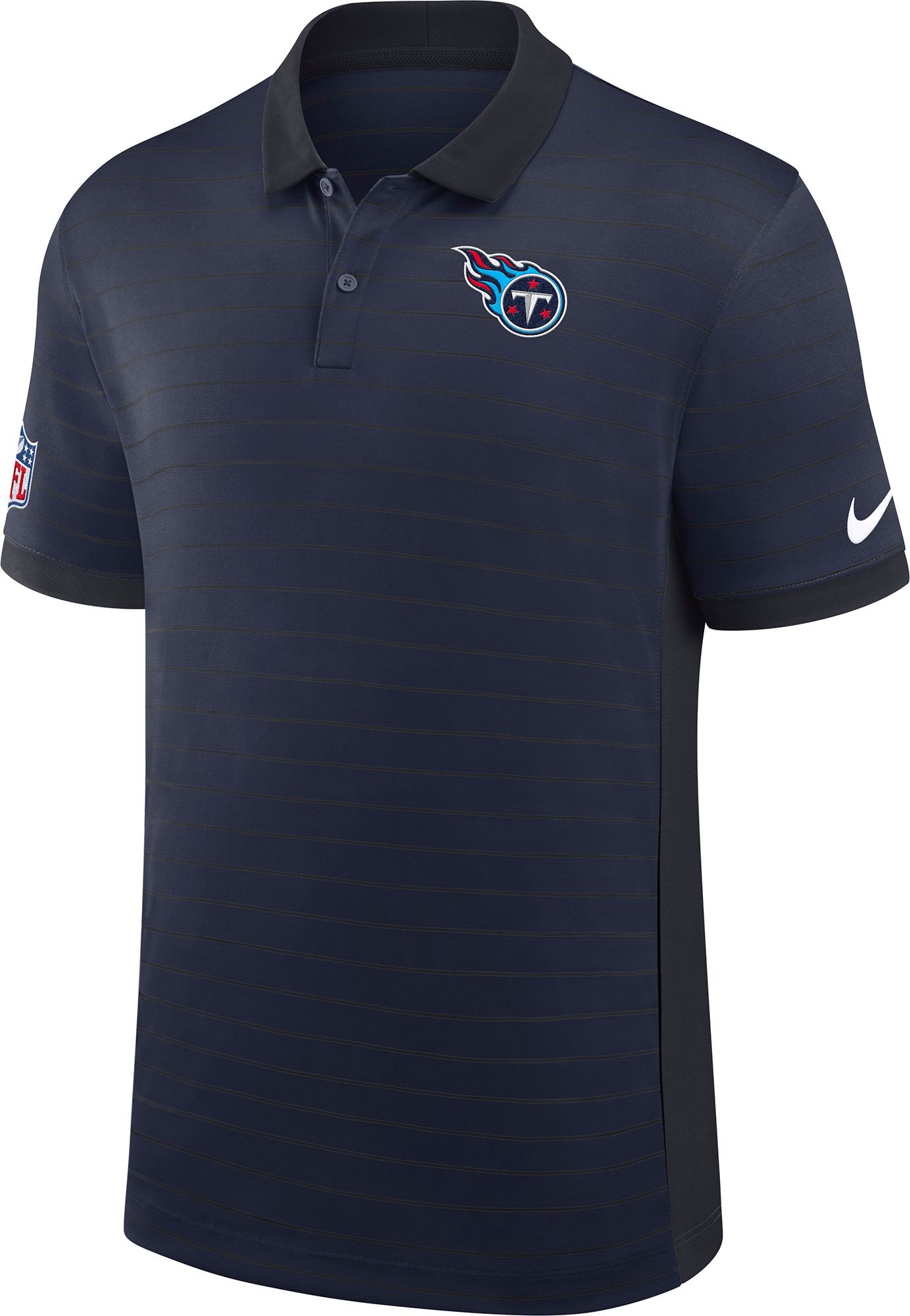 Nike Men's Tennessee Titans College Navy Dri-FIT Victory Striped Polo product image