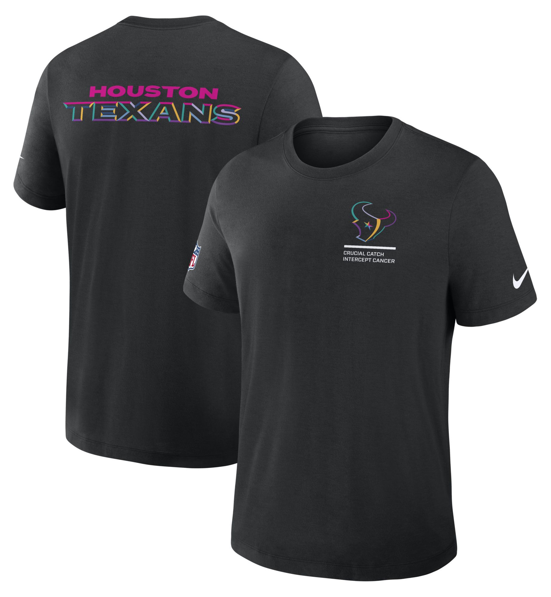 Nike Men's Houston Texans Crucial Catch Black Triblend Dri-FIT T-Shirt product image