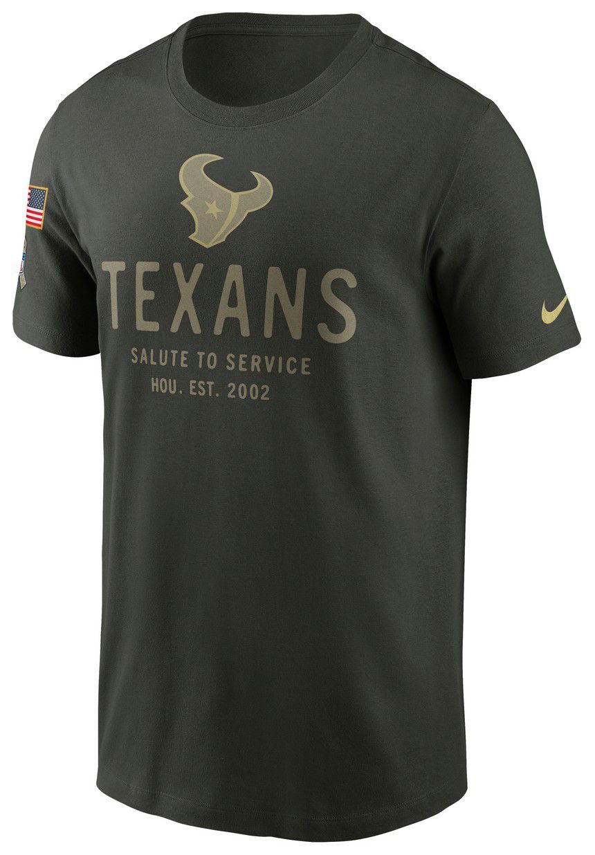 Nike Men's Houston Texans Salute To Service 2025 Sequoia Dri-FIT T-Shirt product image