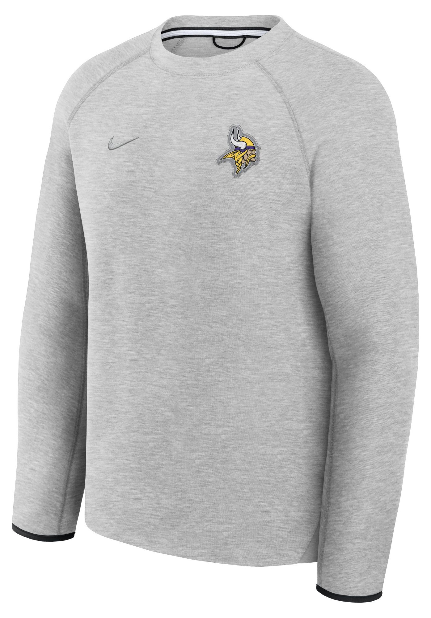 Nike Men's Minnesota Vikings Dark Grey Heather Tech Fleece Crewneck Sweatshirt product image