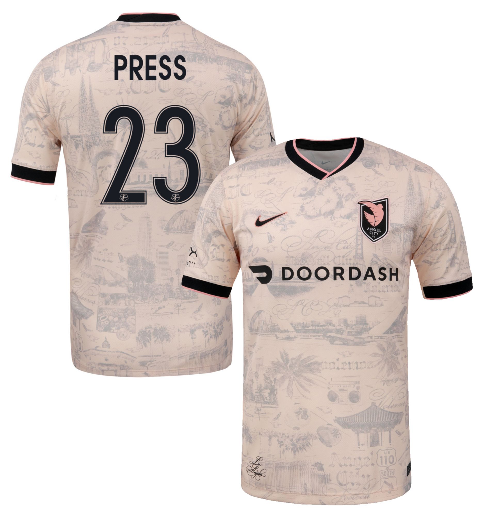 Nike Men's Angel City FC Christen Press #23 Red Away Replica Jersey product image