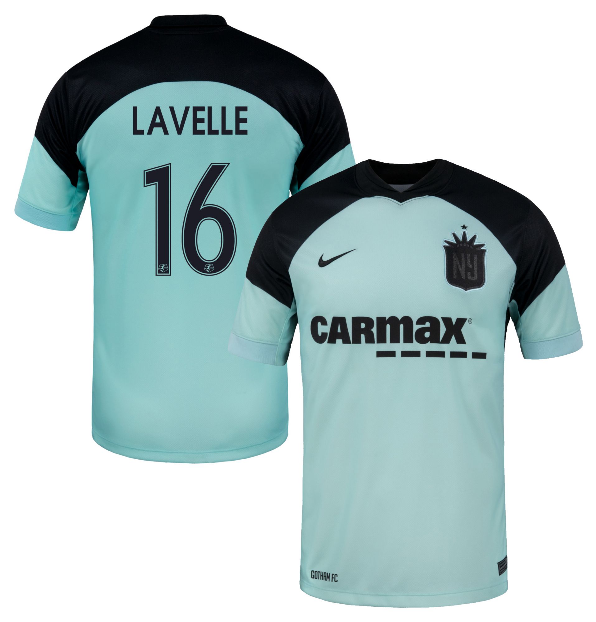 Nike Men's NJ/NY Gotham FC Rose Lavelle #16 Light Blue Away Replica Jersey product image