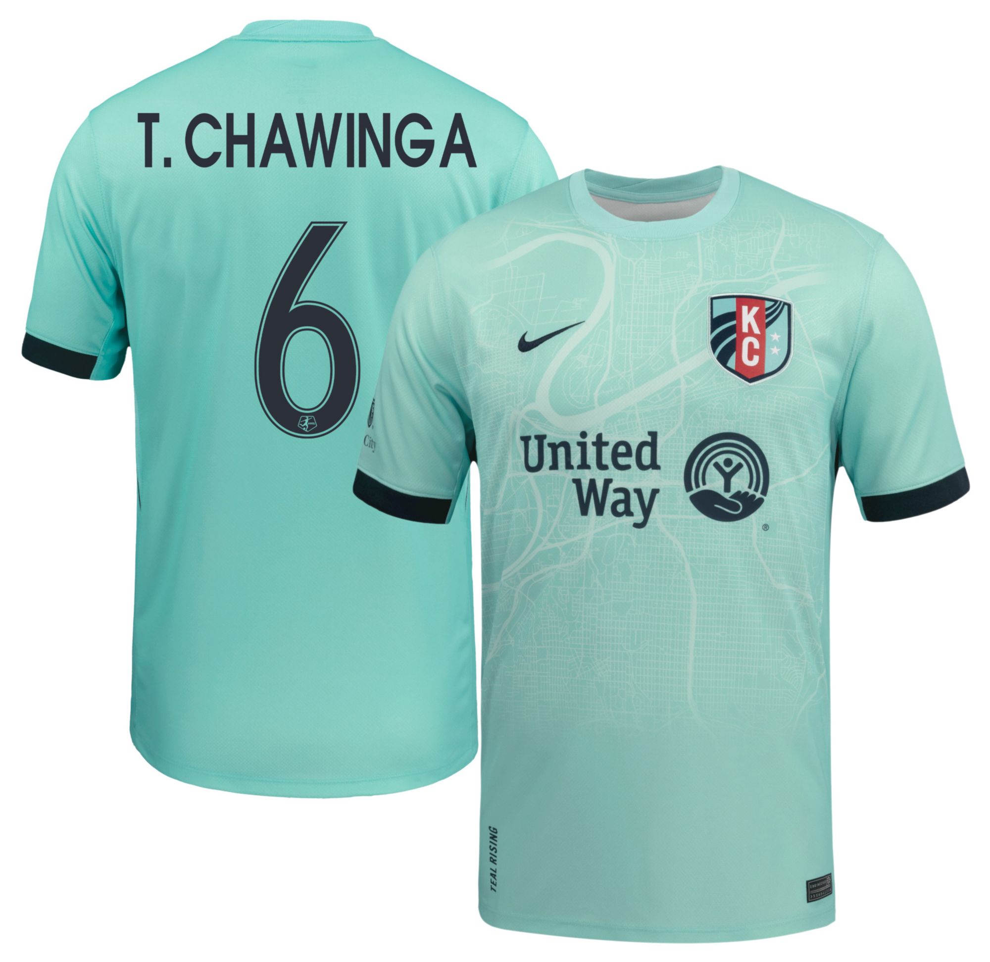 Nike Men's Kansas City Current Temwa Chawinga #6 Light Blue Away Replica Jersey product image