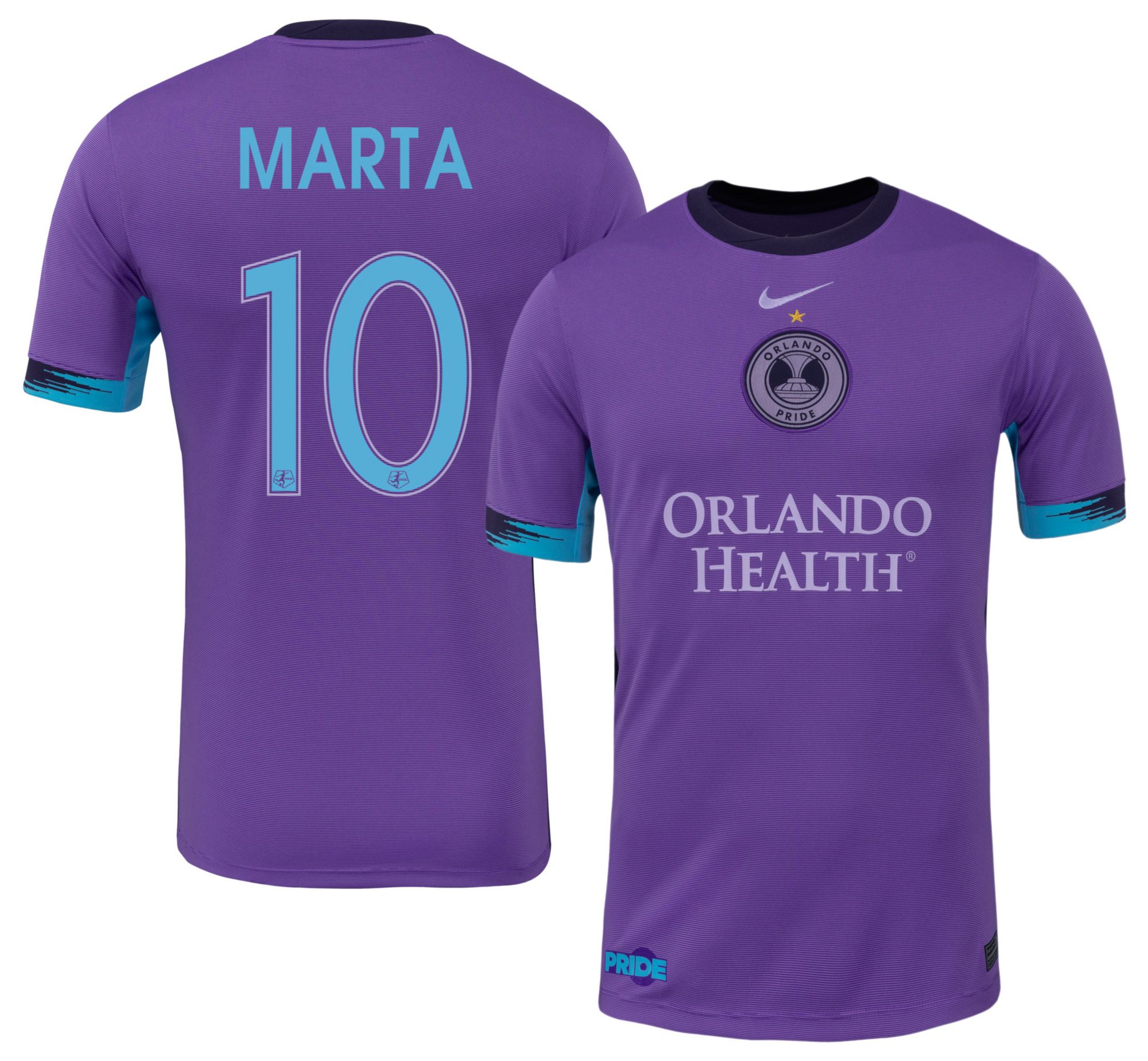 Nike Men's Orlando Pride Marta #10 Purple Away Replica Jersey