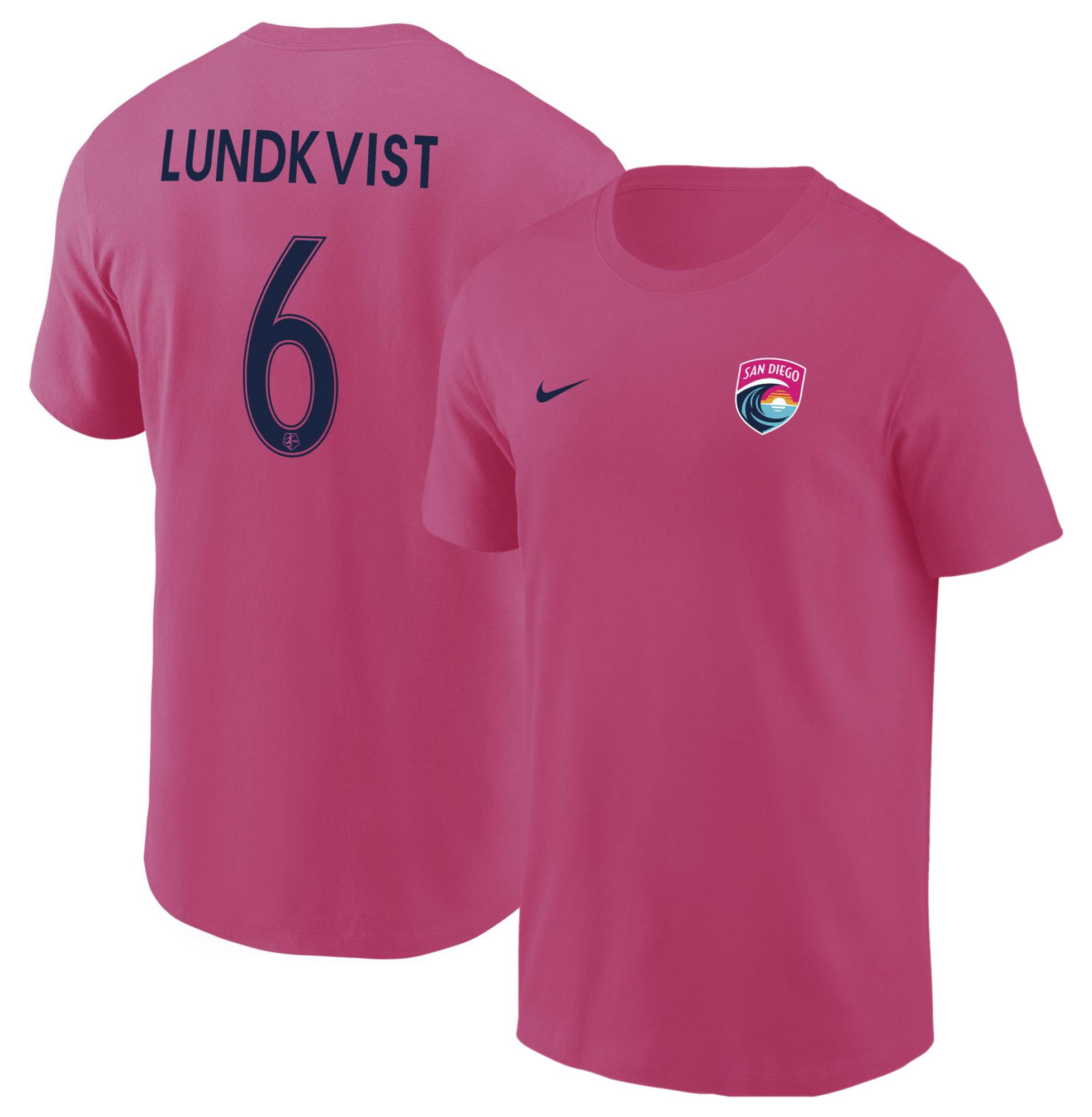 Nike Men's San Diego Wave FC Hanna Lundkvist #6 2025 Red T-Shirt product image