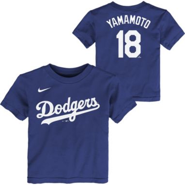 sorry, Nike Toddler Los Angeles Dodgers Yoshinobu Yamamoto #18 Blue T-Shirt is currently out of stock