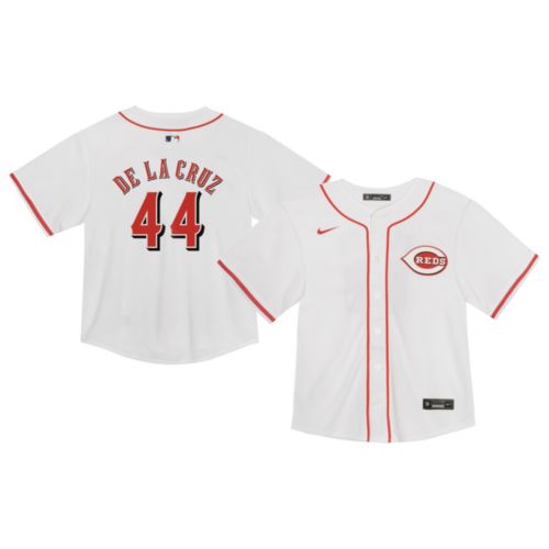 Nike Boys' Cincinnati Reds White Elly De La Cruz #44 Home Game